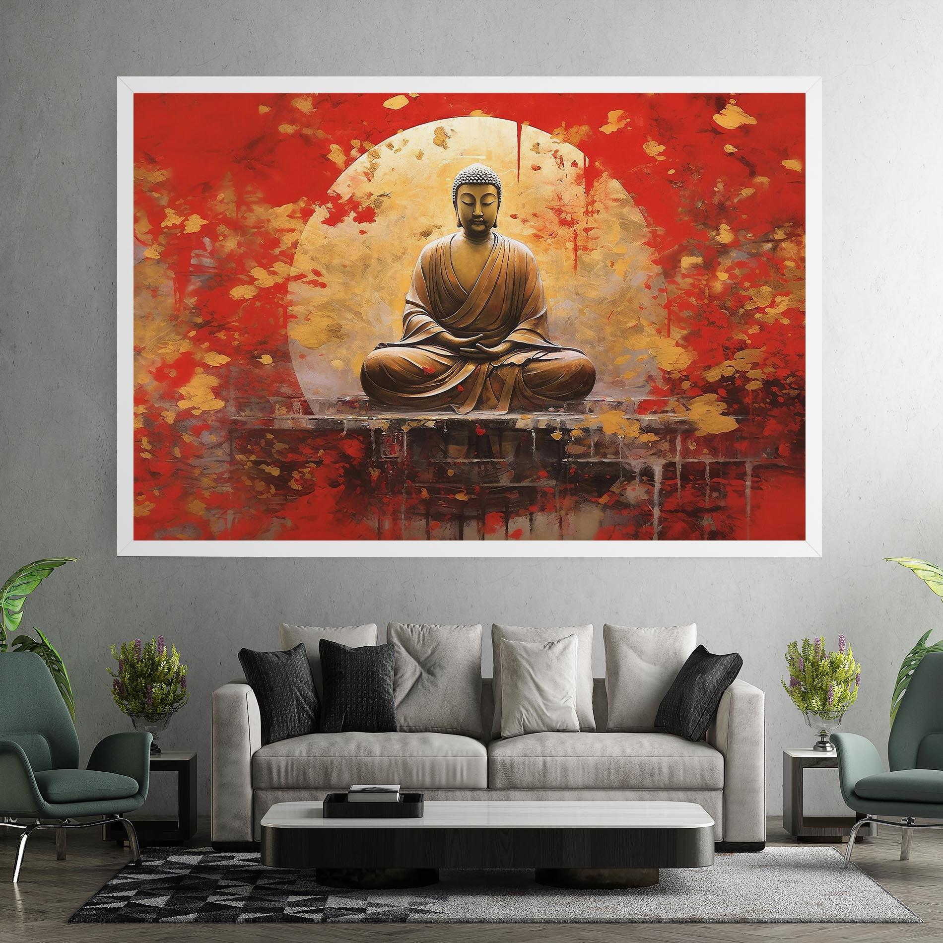 Vászonkép Gold Circle Buddha mockup 7