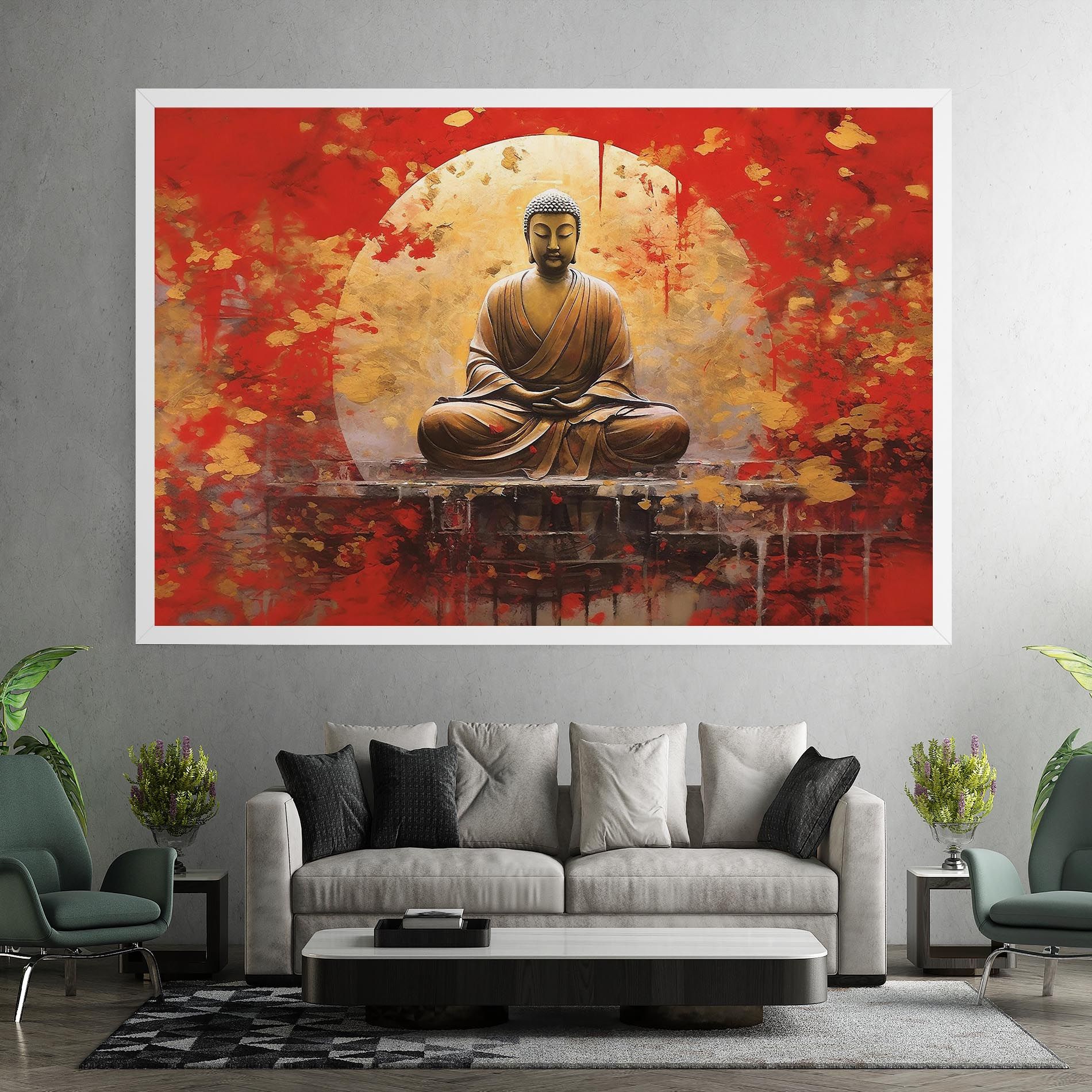 Gold Circle Buddha mockup 7