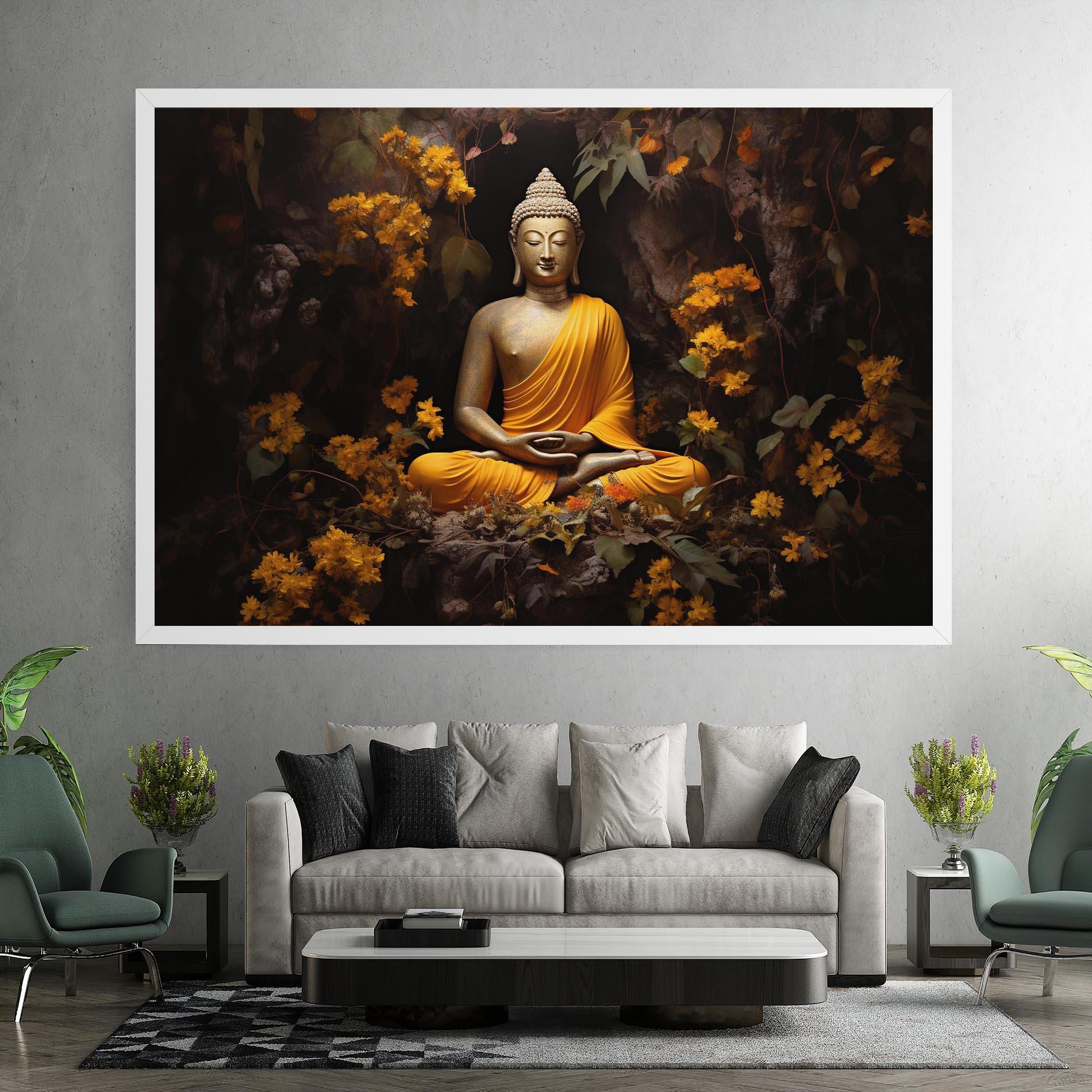 Vászonkép Yellow Light Buddha mockup 7
