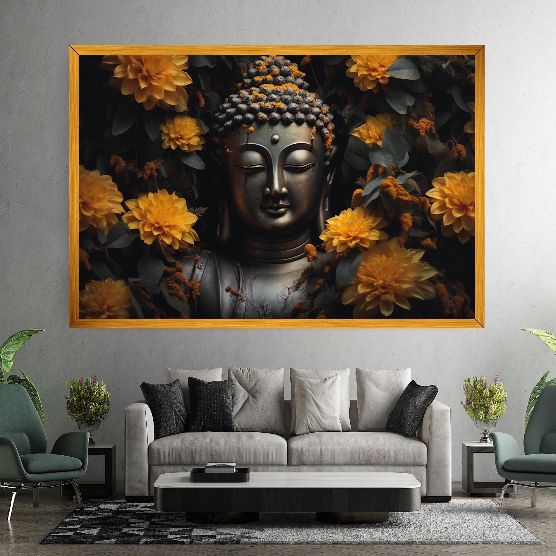 Buddha Peace Statue mockup 7