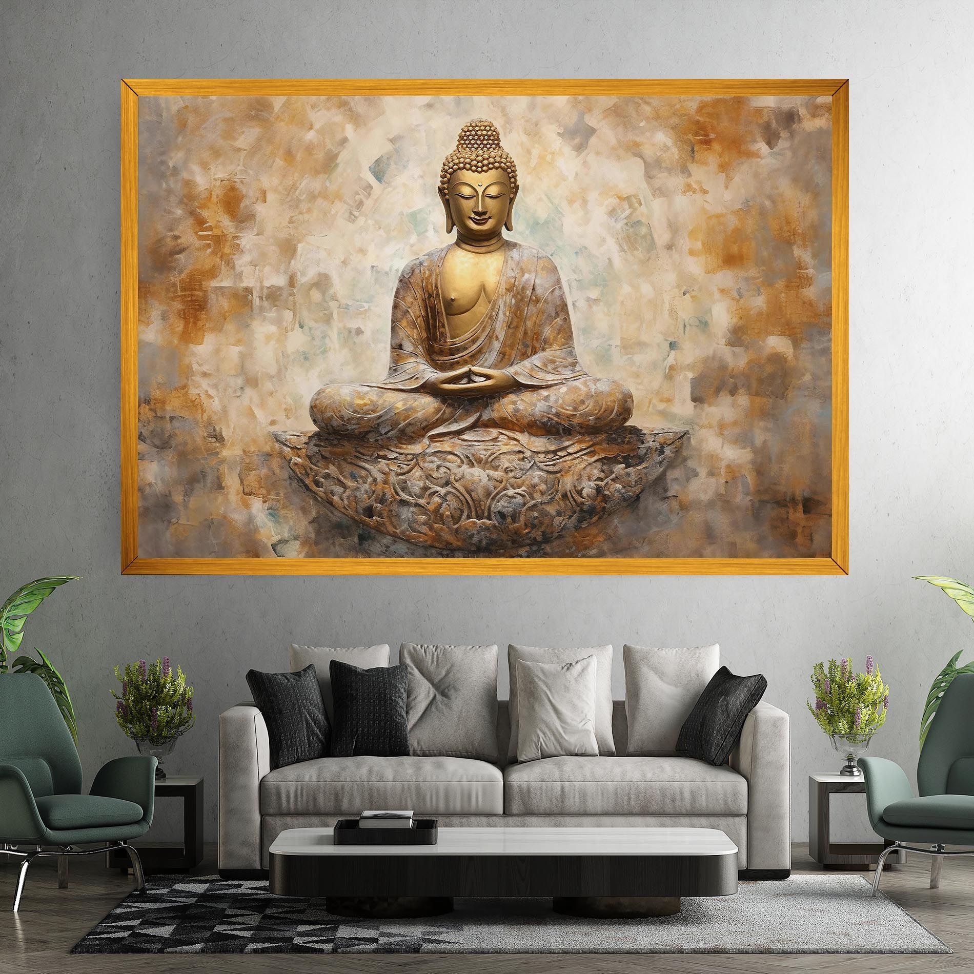 Cream Buddha Art mockup 7