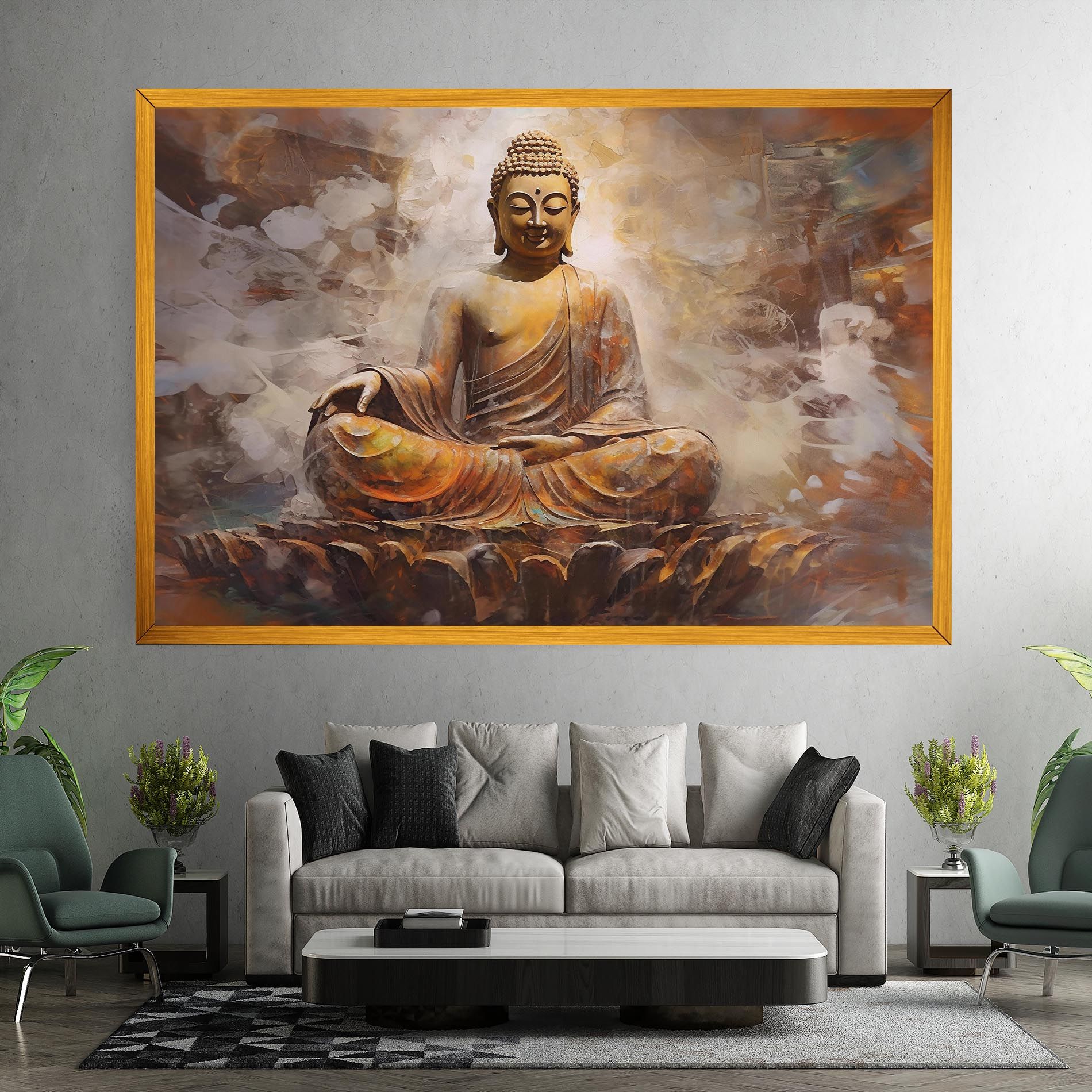 Cream Orange Buddha mockup 7
