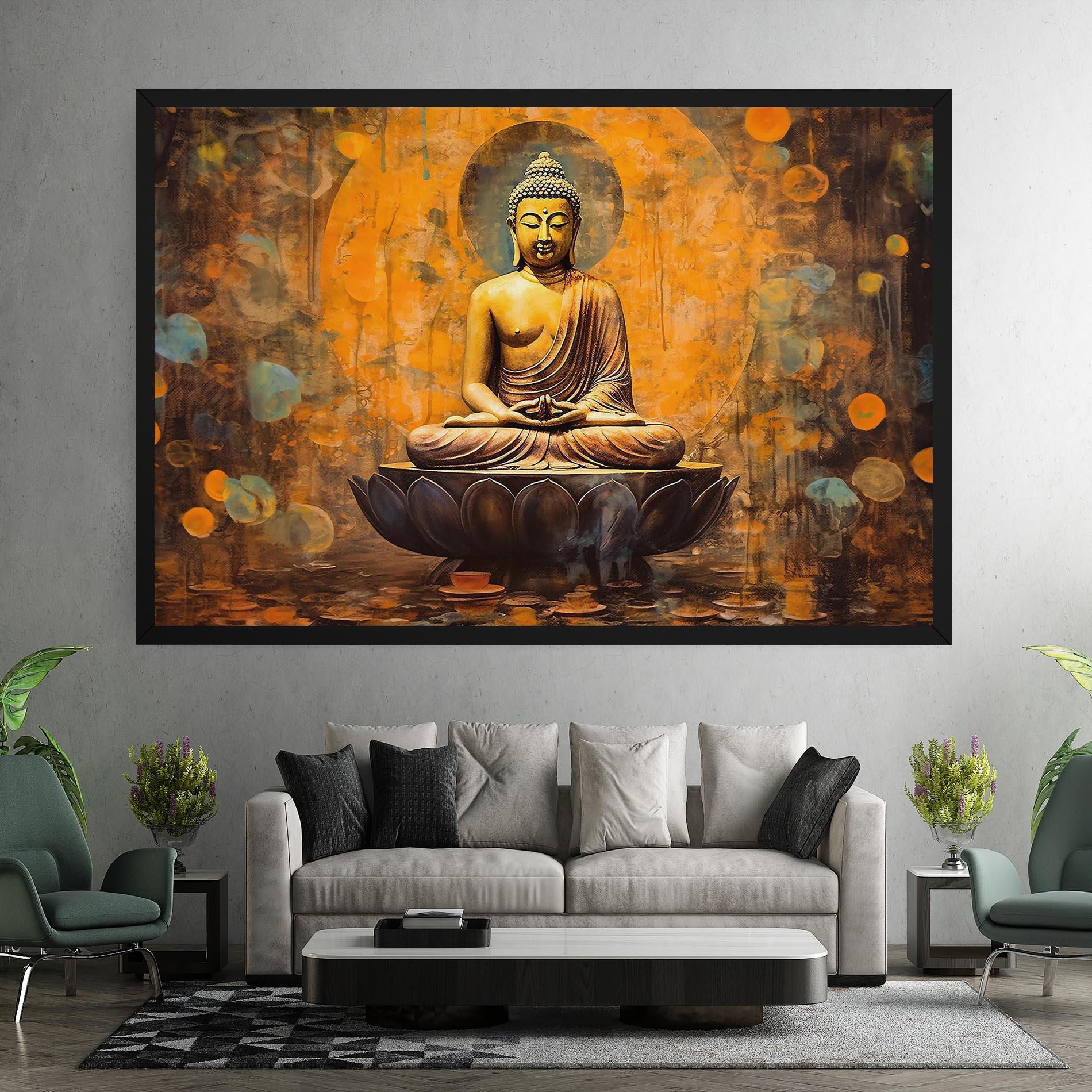 Vászonkép Buddha Floating Art mockup 7