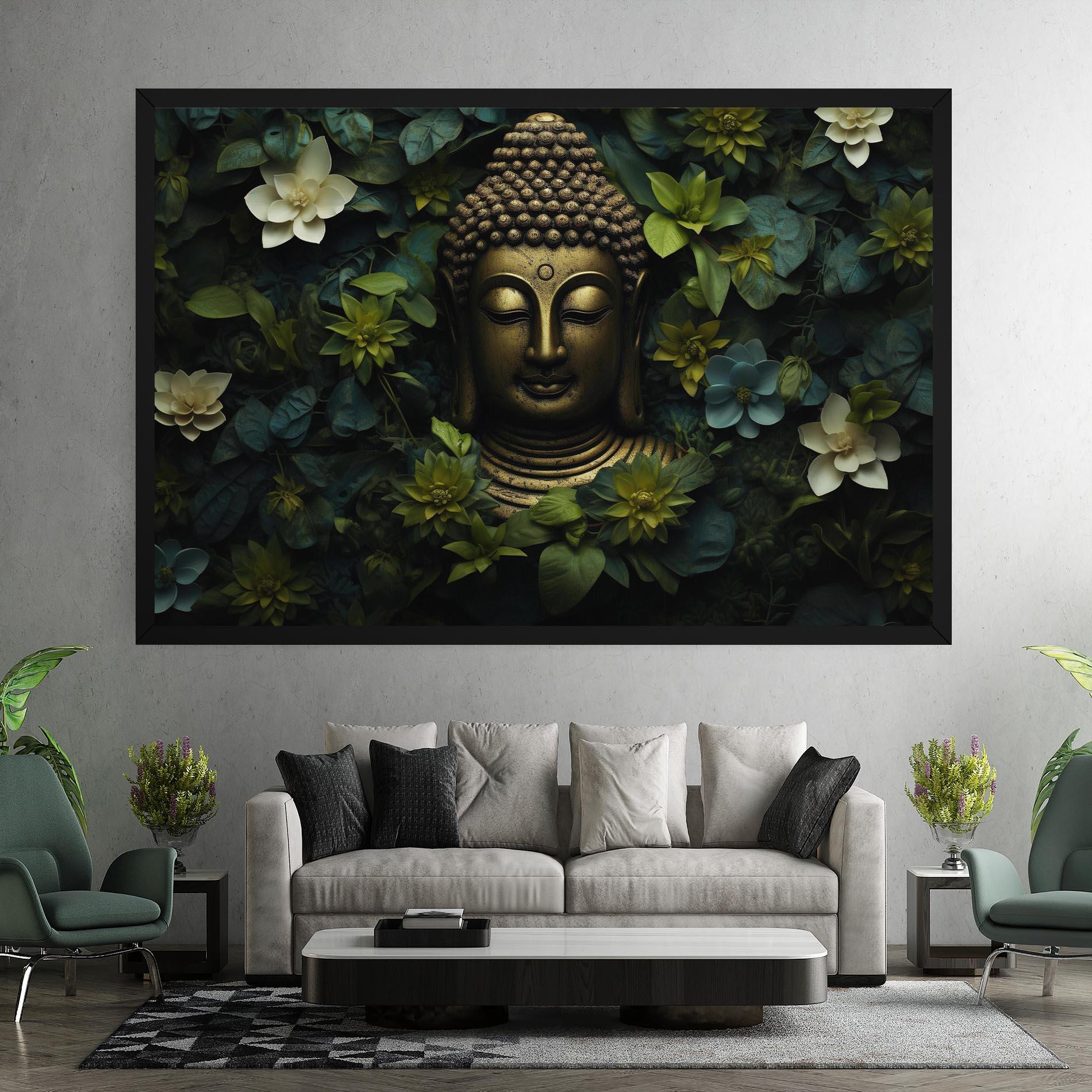 Vászonkép Lotus Flower Buddha mockup 7