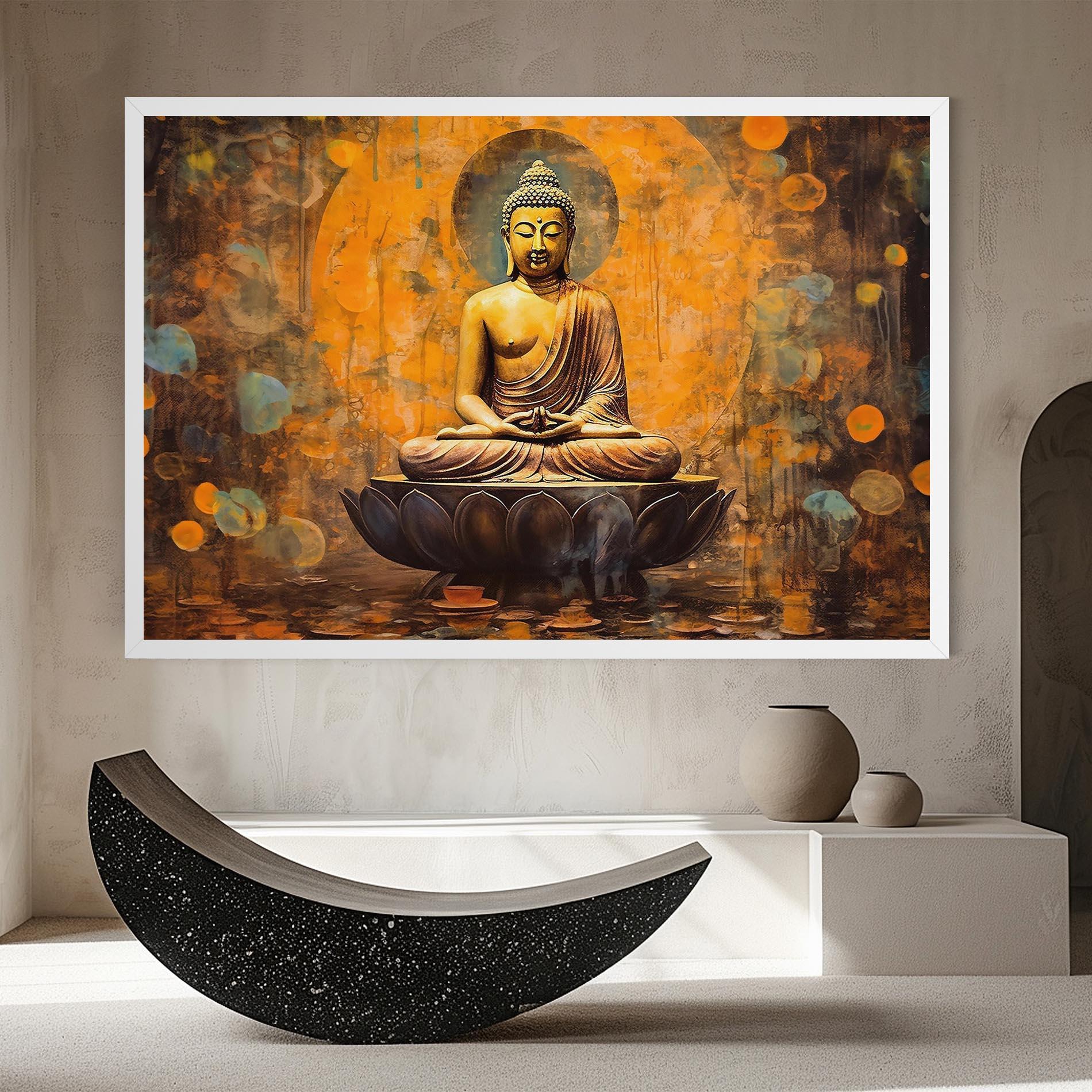 Vászonkép Buddha Floating Art mockup 8