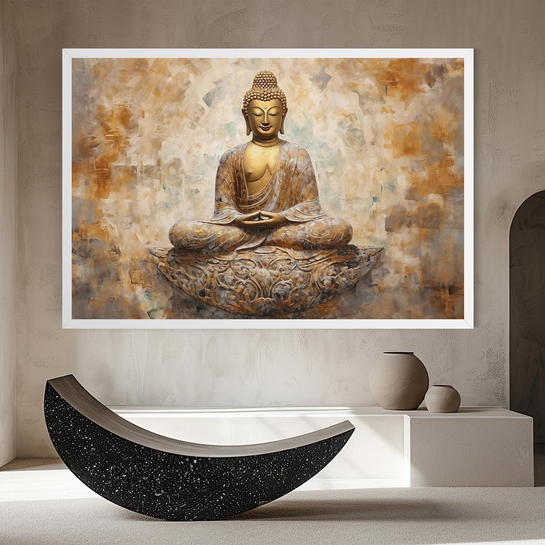 Vászonkép Cream Buddha Art mockup 8