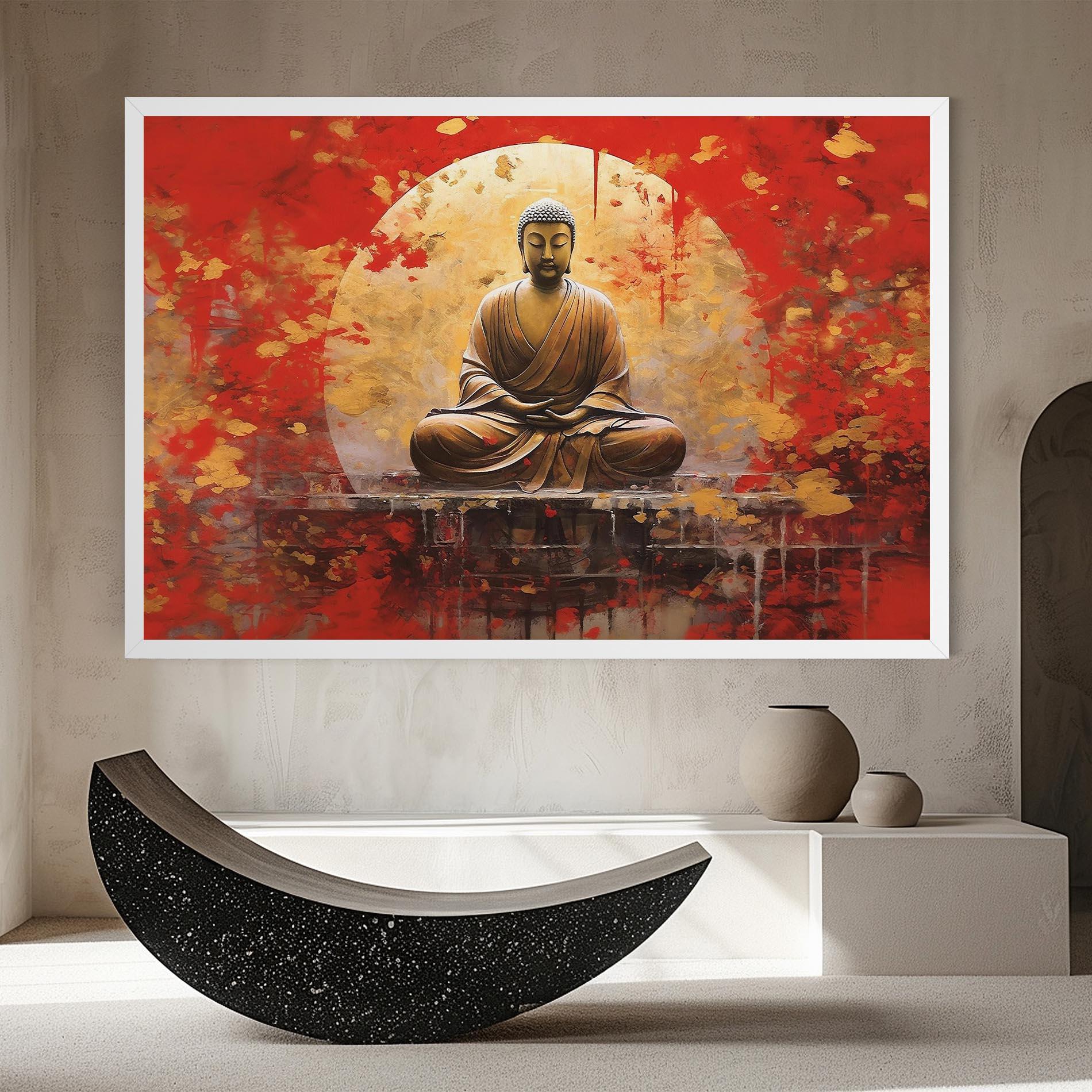 Vászonkép Gold Circle Buddha mockup 8