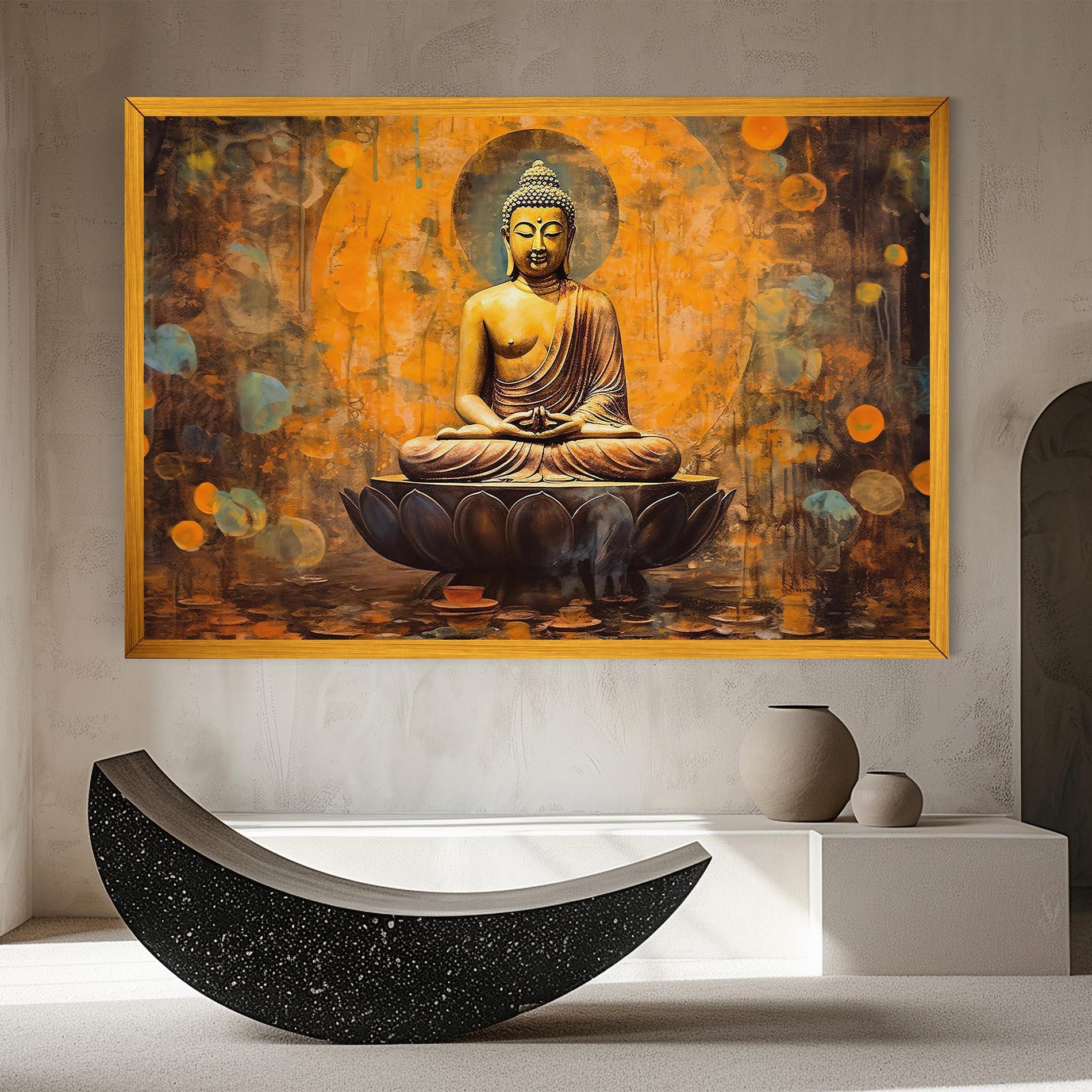 Vászonkép Buddha Floating Art mockup 8