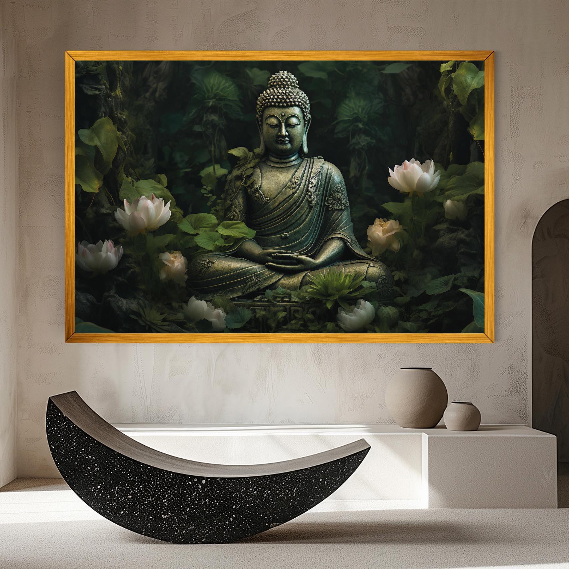 Vászonkép Buddha Lotus Flower mockup 8