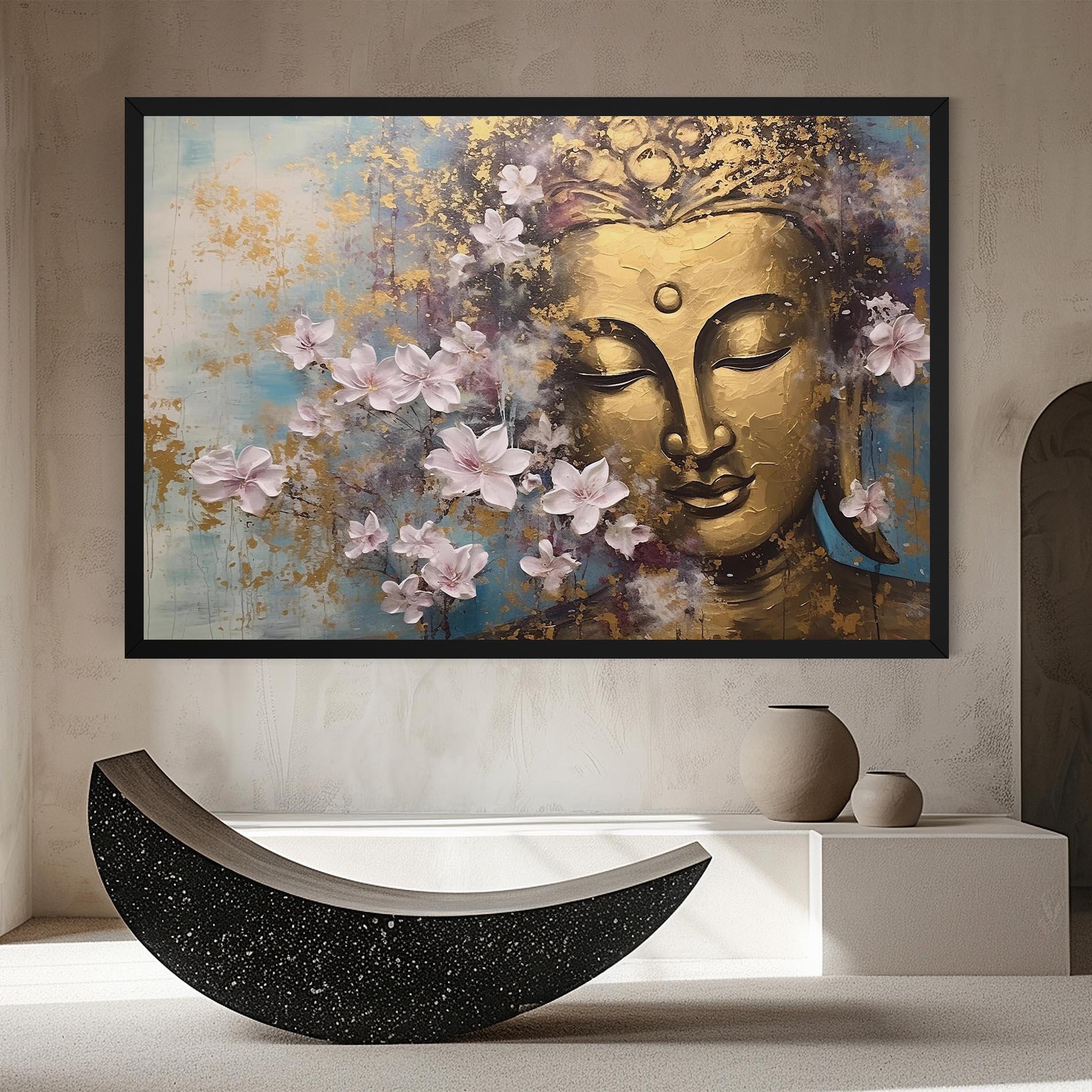 Vászonkép Abstract Buddha Plants mockup 8