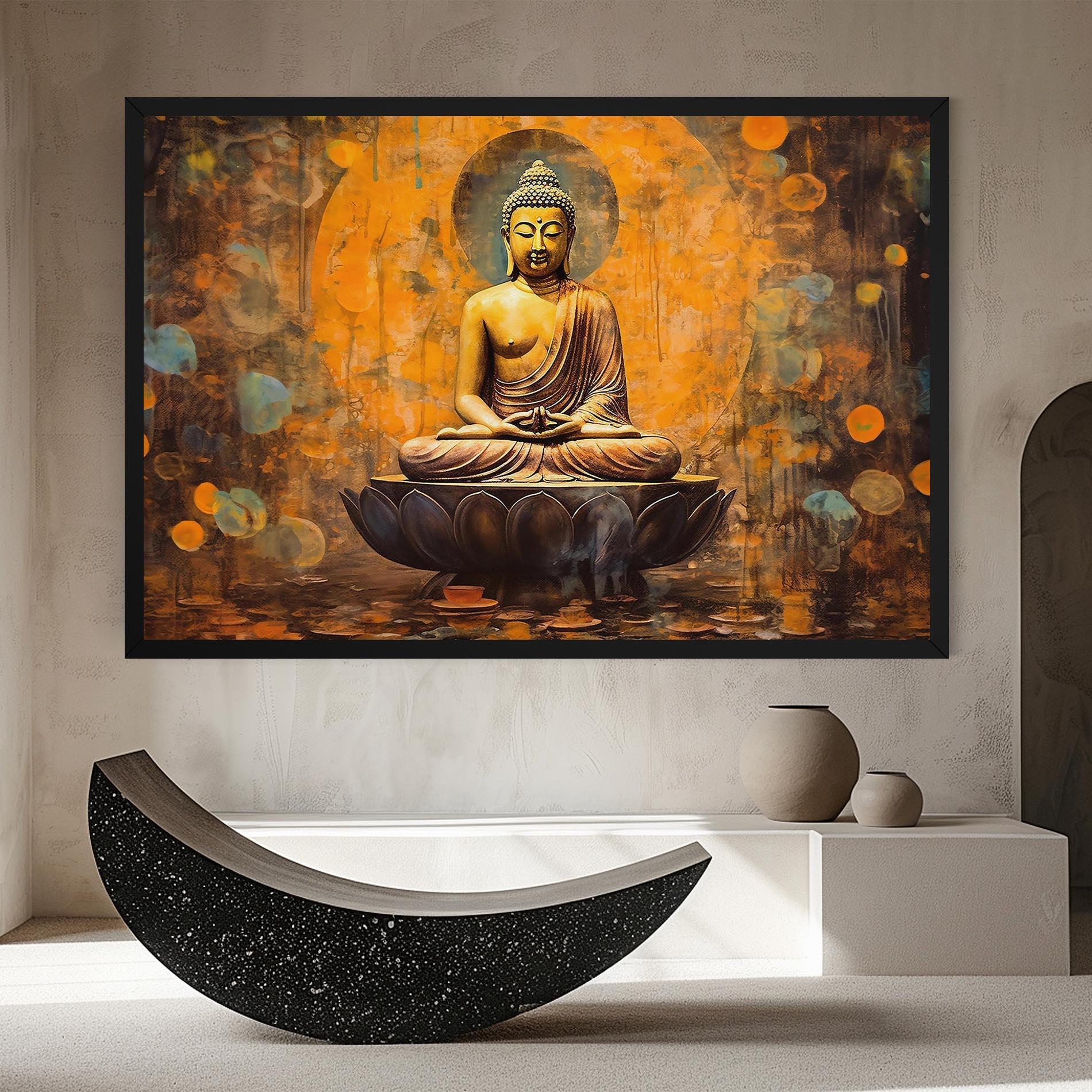 Vászonkép Buddha Floating Art mockup 8