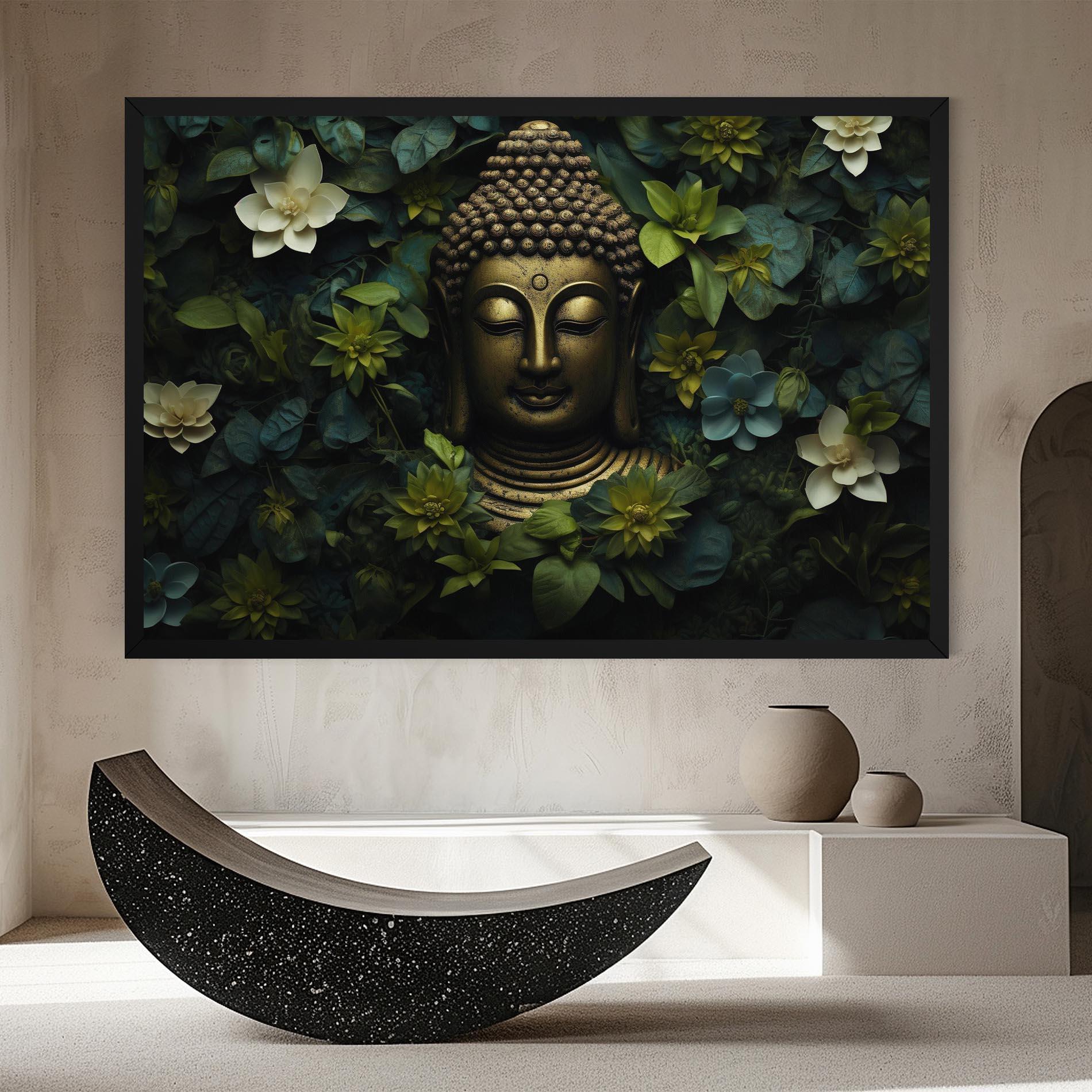 Vászonkép Lotus Flower Buddha mockup 8
