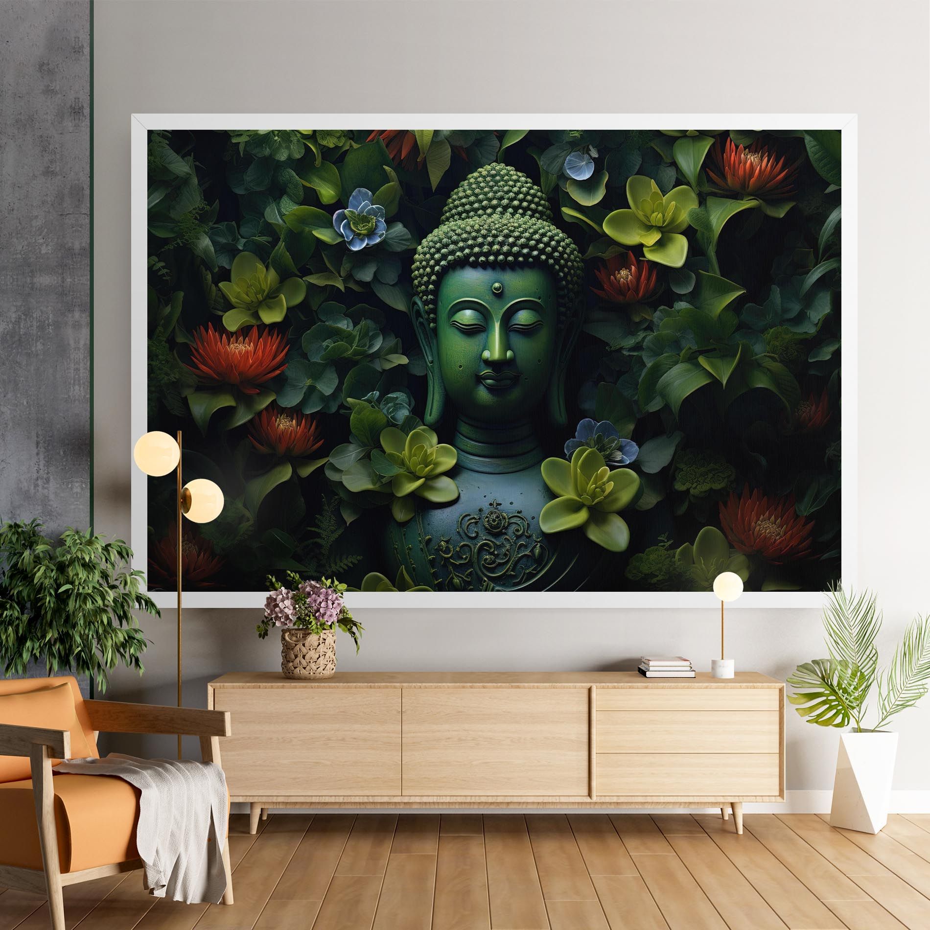 Blue Light Buddha mockup 9