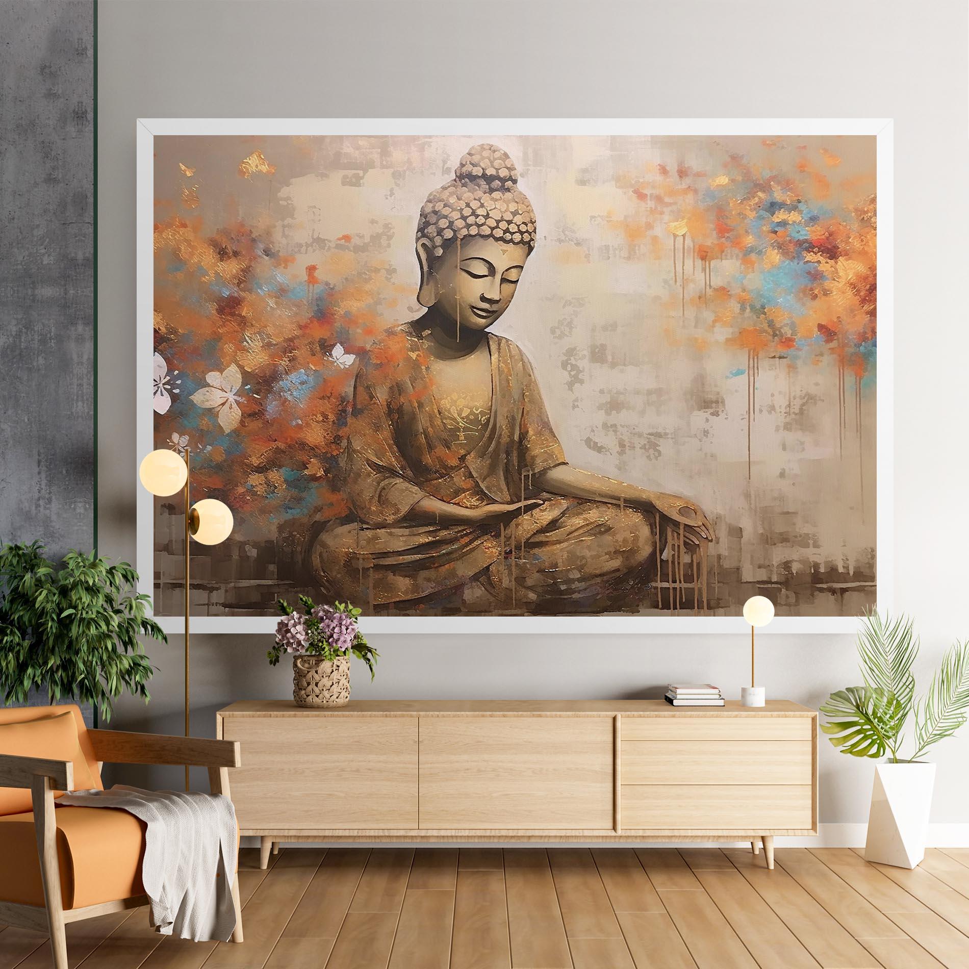 Vászonkép Buddha Cream Blue mockup 9