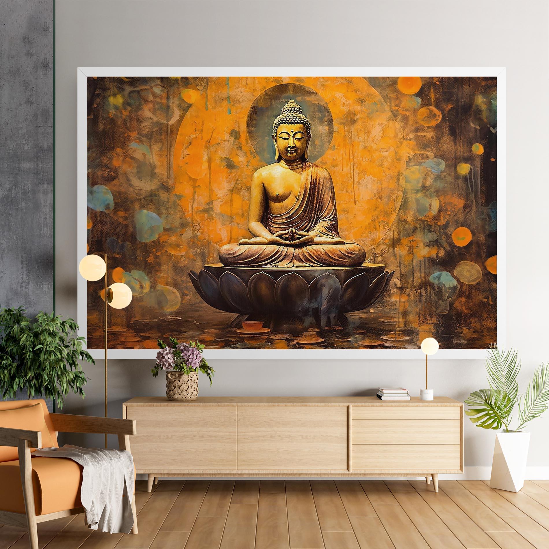 Vászonkép Buddha Floating Art mockup 9