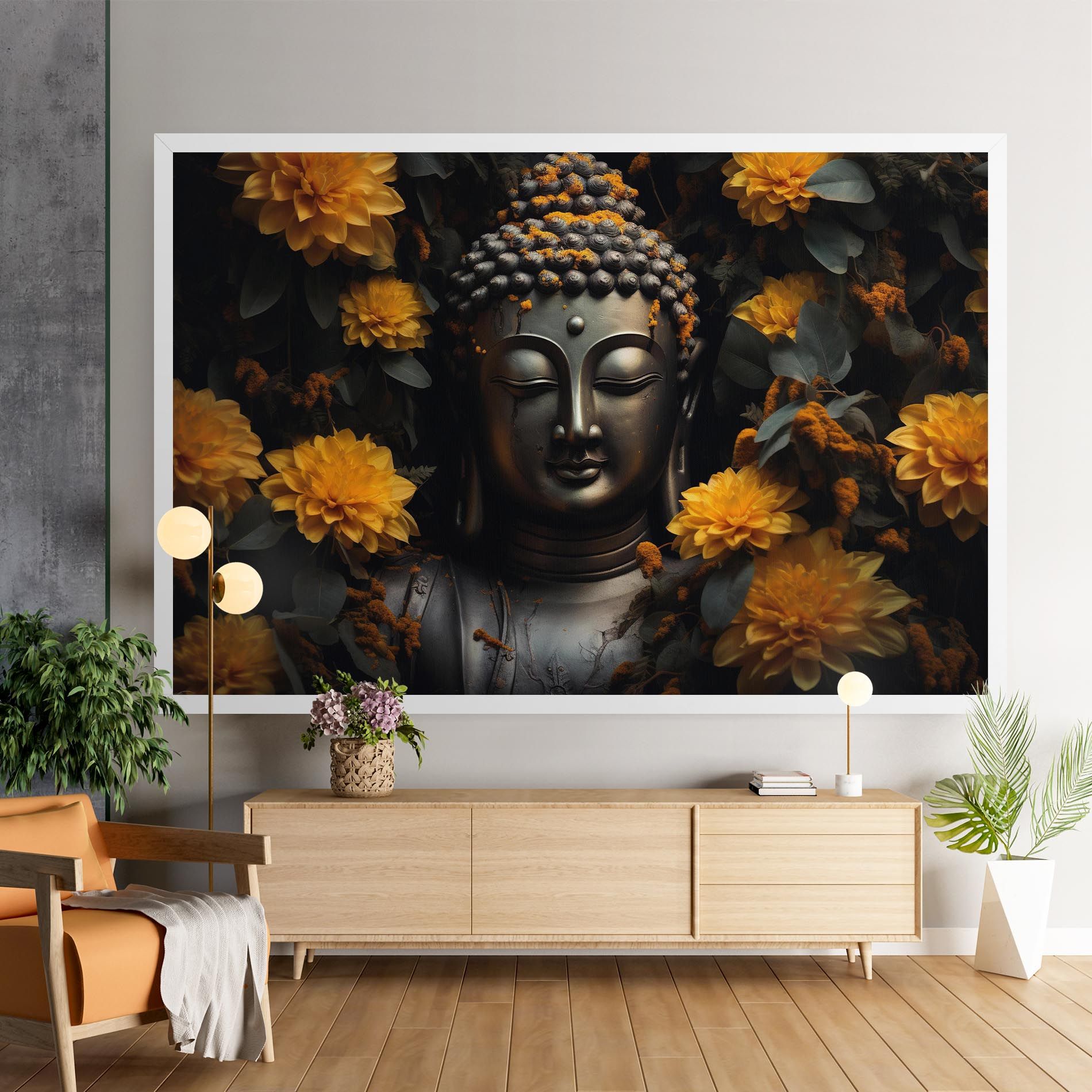 Buddha Peace Statue mockup 9