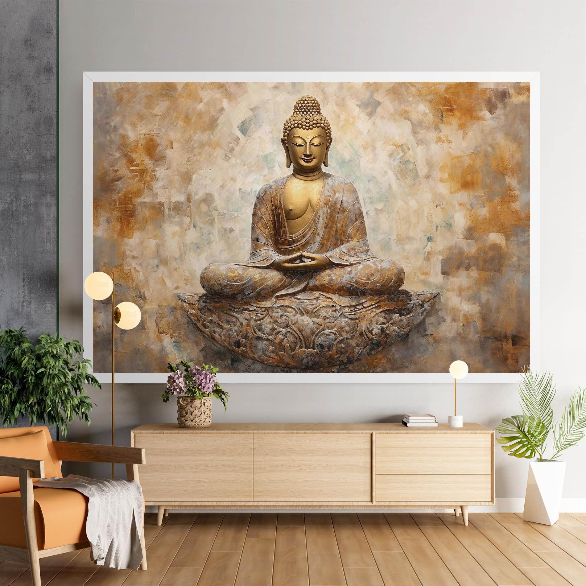 Vászonkép Cream Buddha Art mockup 9