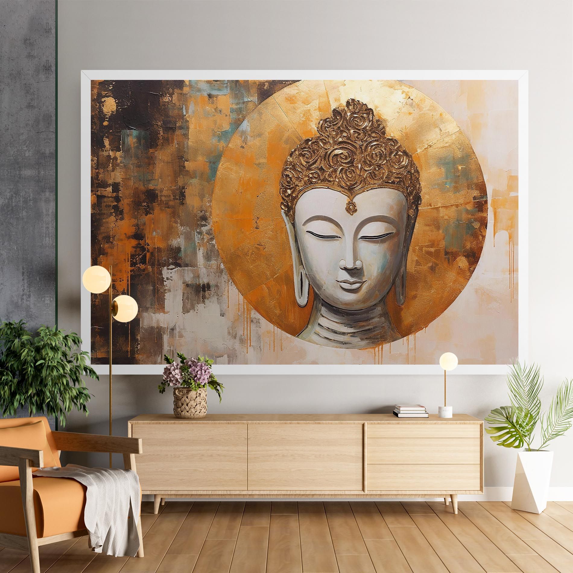 Cream Circle Buddha mockup 9
