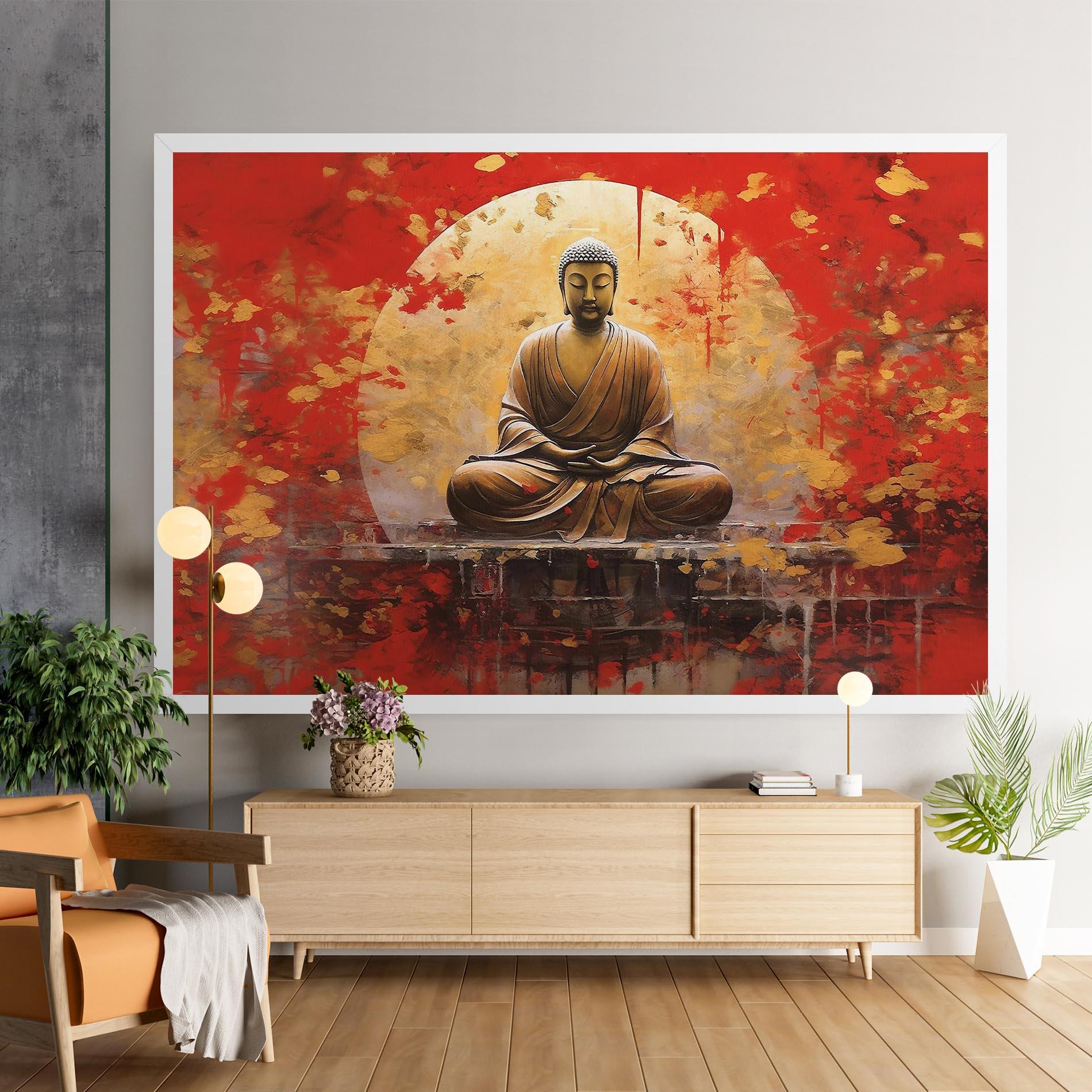 Vászonkép Gold Circle Buddha mockup 9