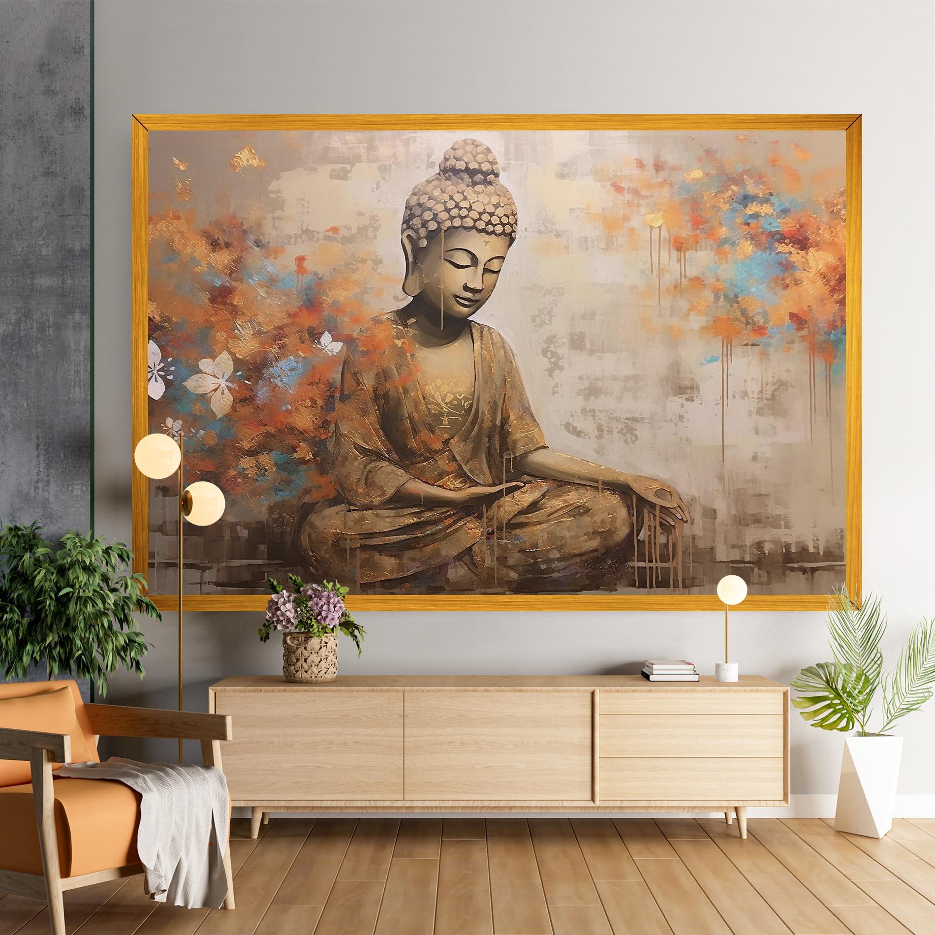 Vászonkép Buddha Cream Blue mockup 9