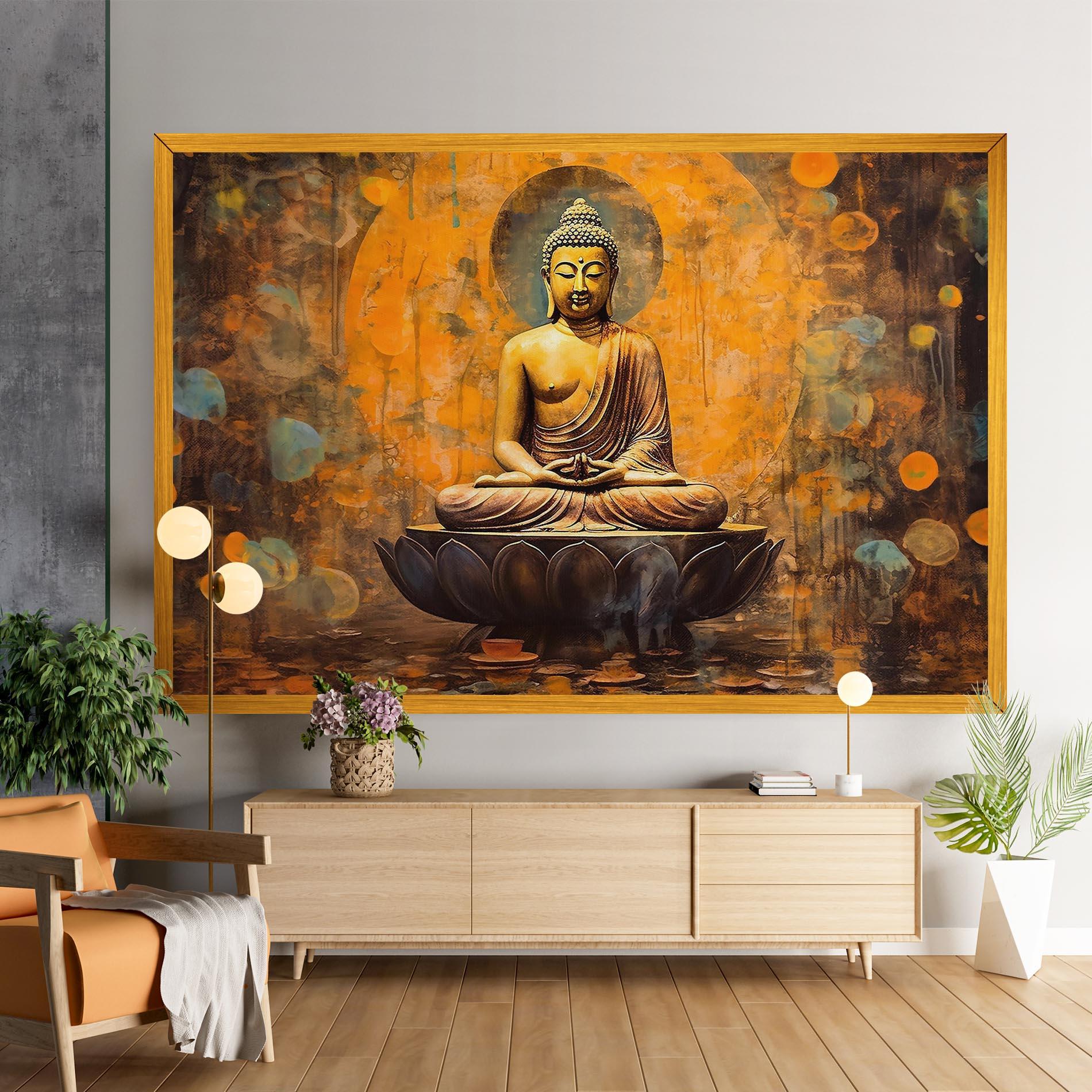 Vászonkép Buddha Floating Art mockup 9
