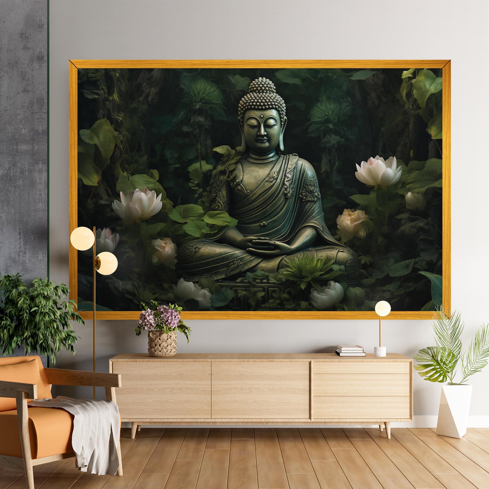 Vászonkép Buddha Lotus Flower mockup 9