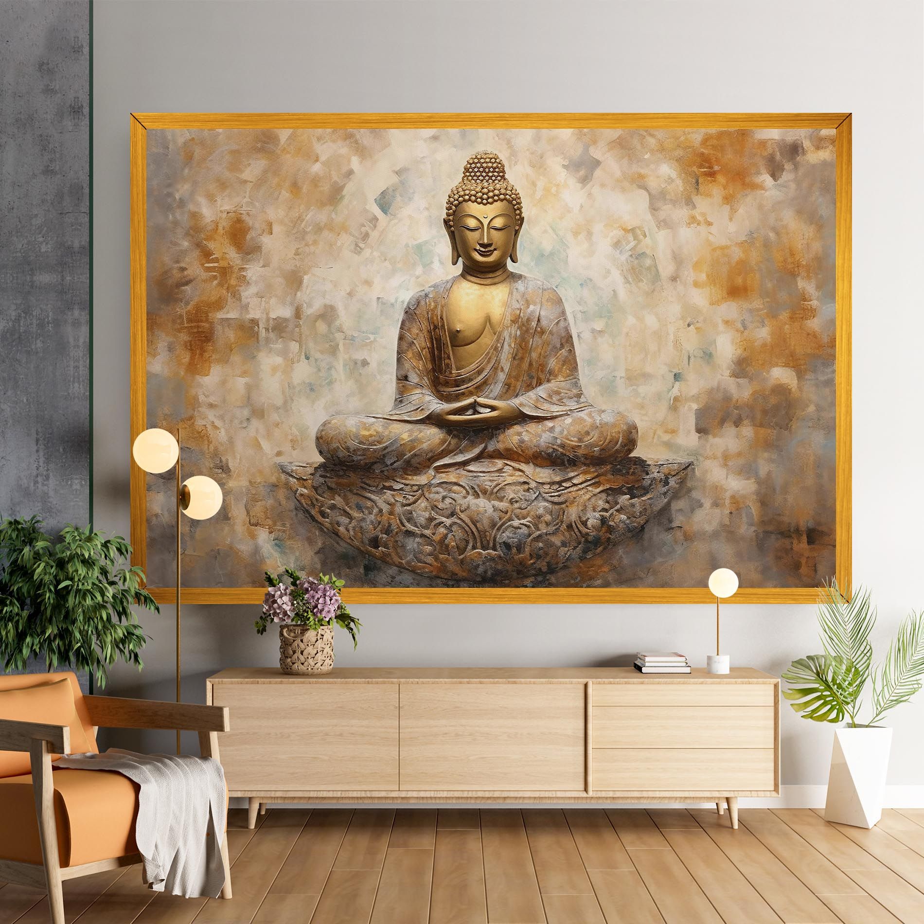 Cream Buddha Art mockup 9