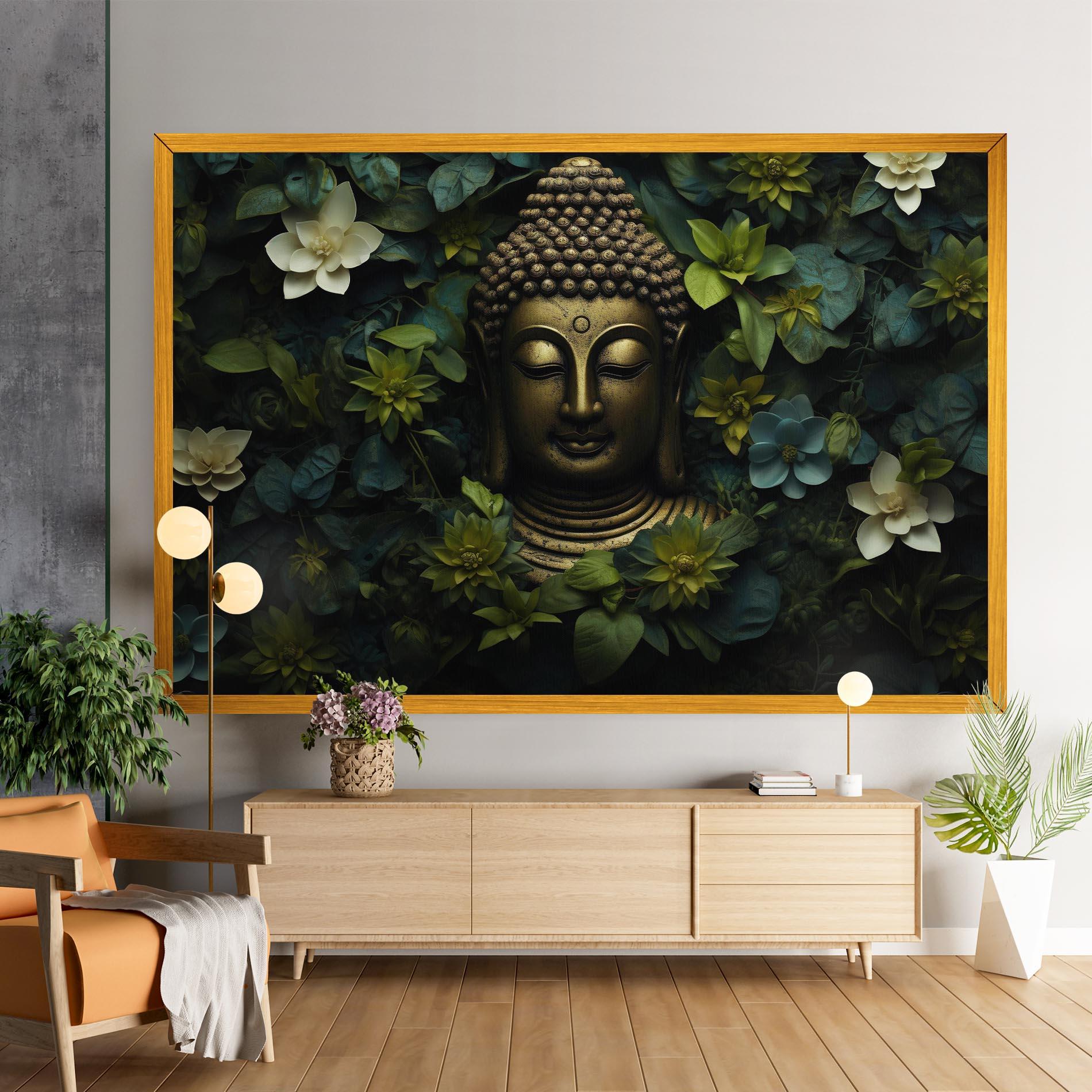 Vászonkép Lotus Flower Buddha mockup 9