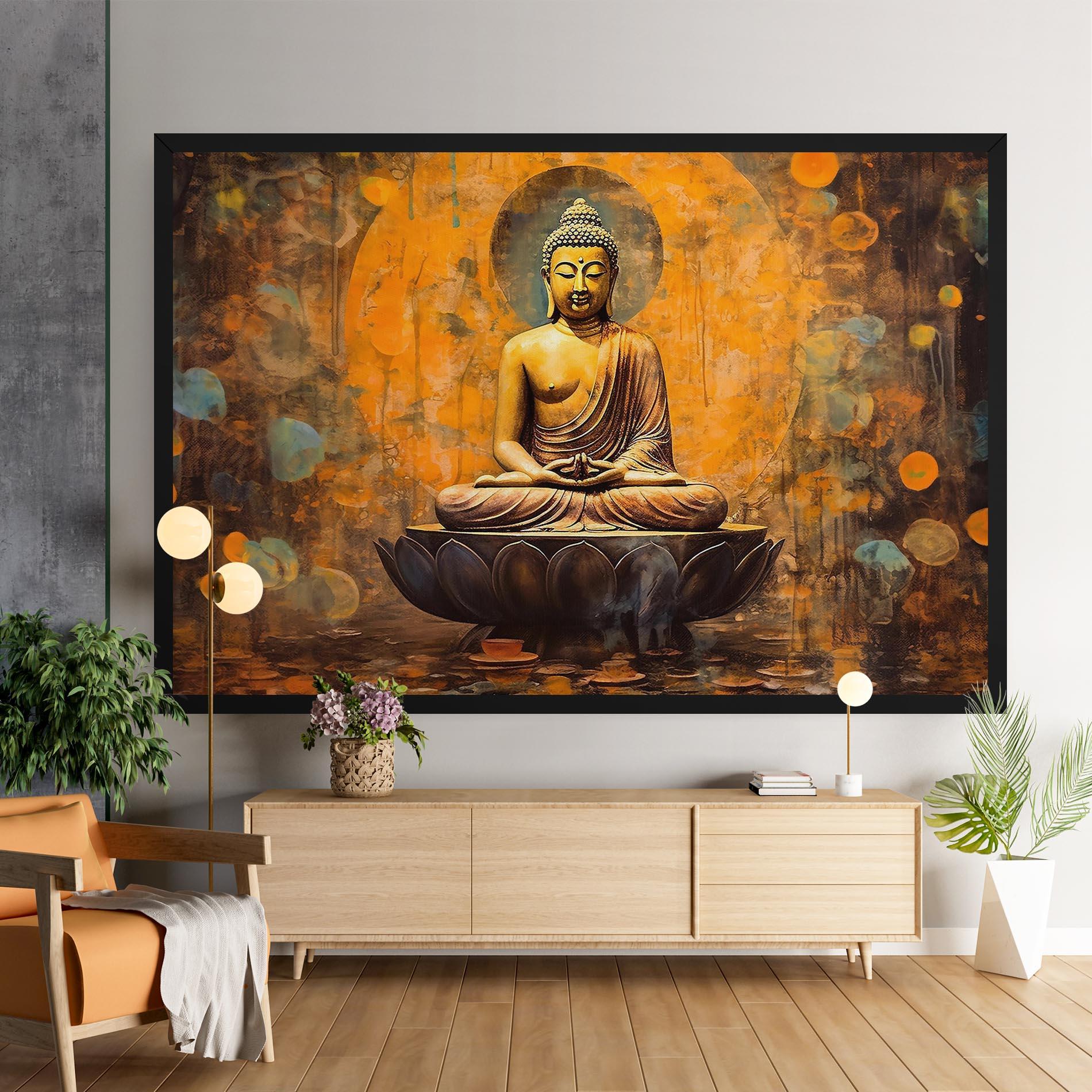 Vászonkép Buddha Floating Art mockup 9