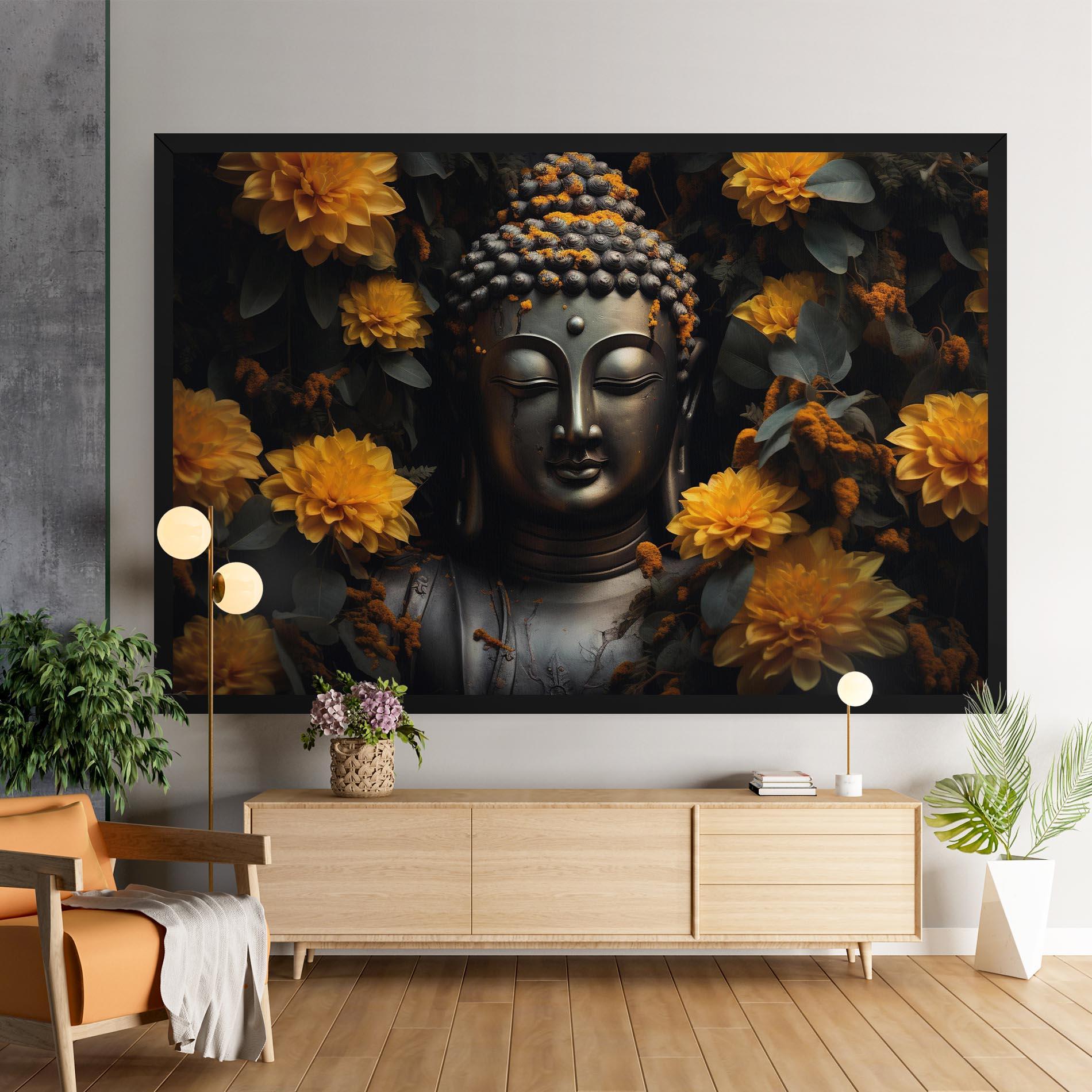 Vászonkép Buddha Peace Statue mockup 9