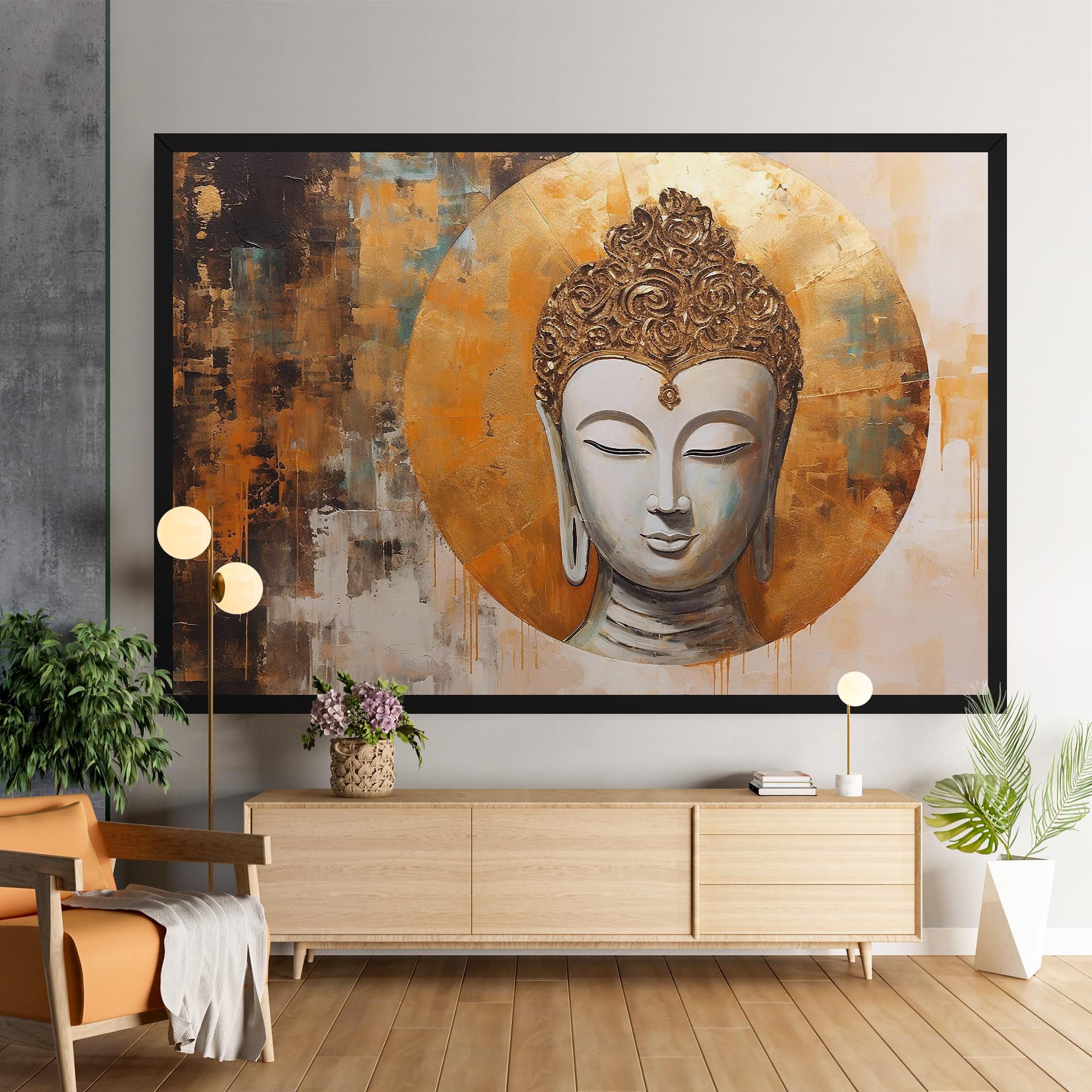 Cream Circle Buddha mockup 9