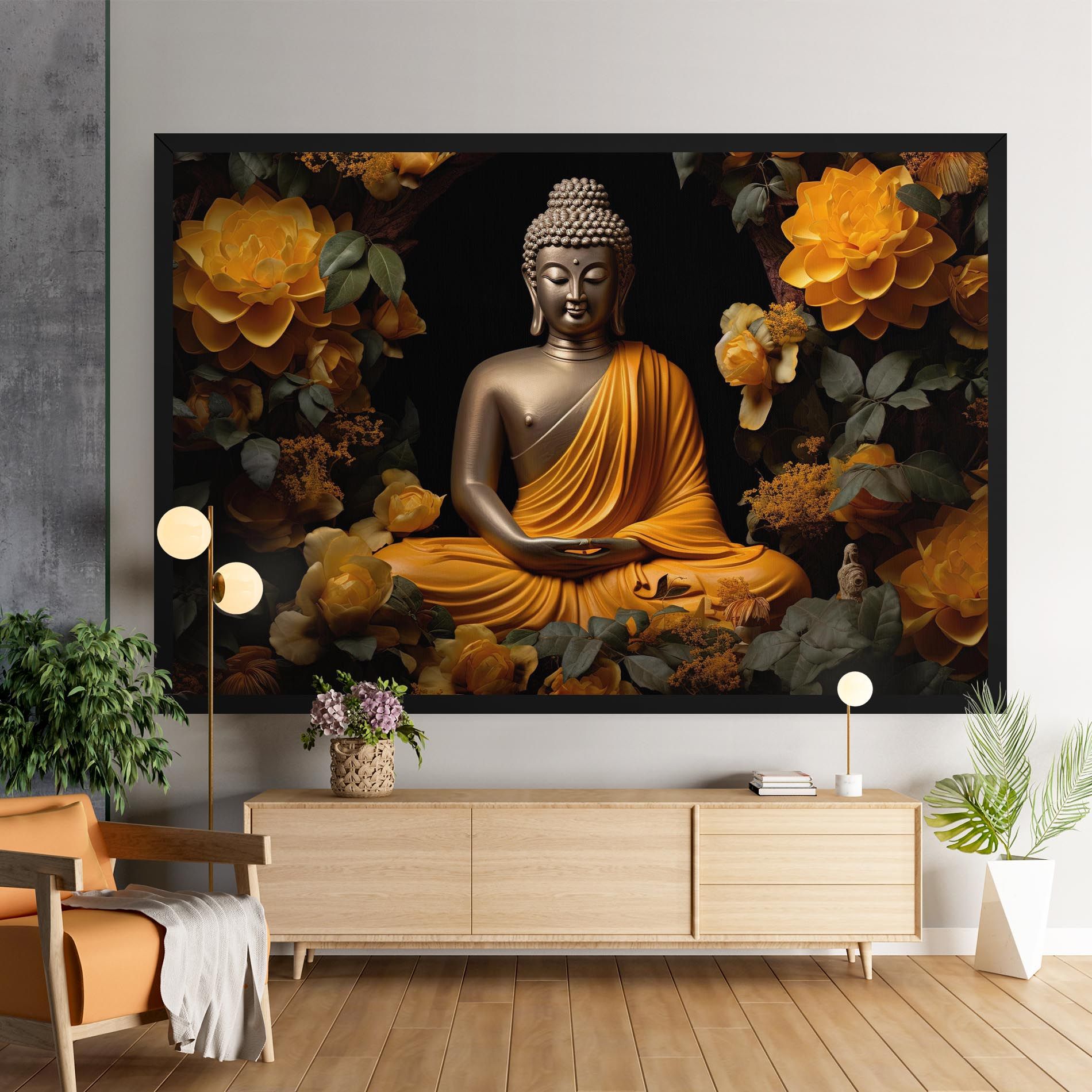 Gold Buddha Flower mockup 9