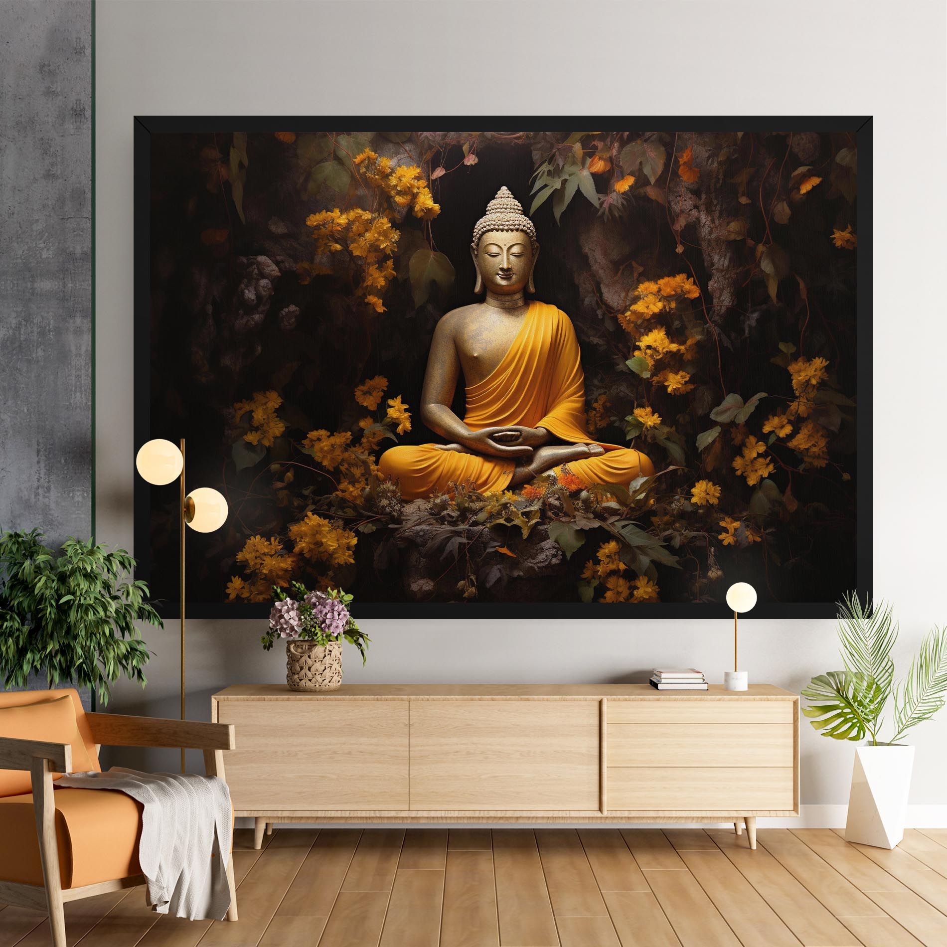 Yellow Light Buddha mockup 9