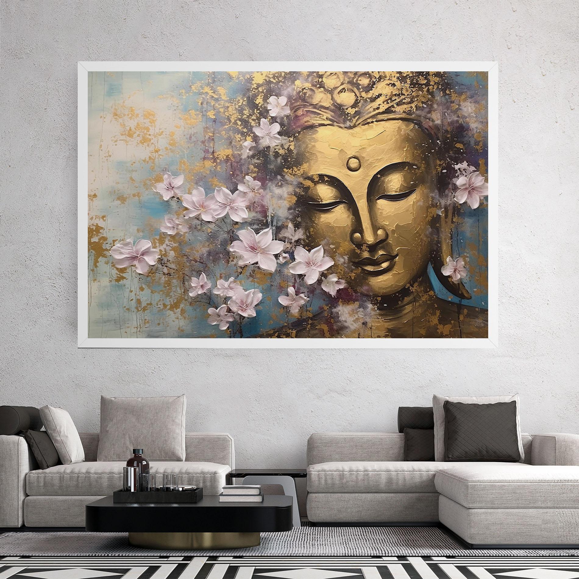 Vászonkép Abstract Buddha Plants mockup 2