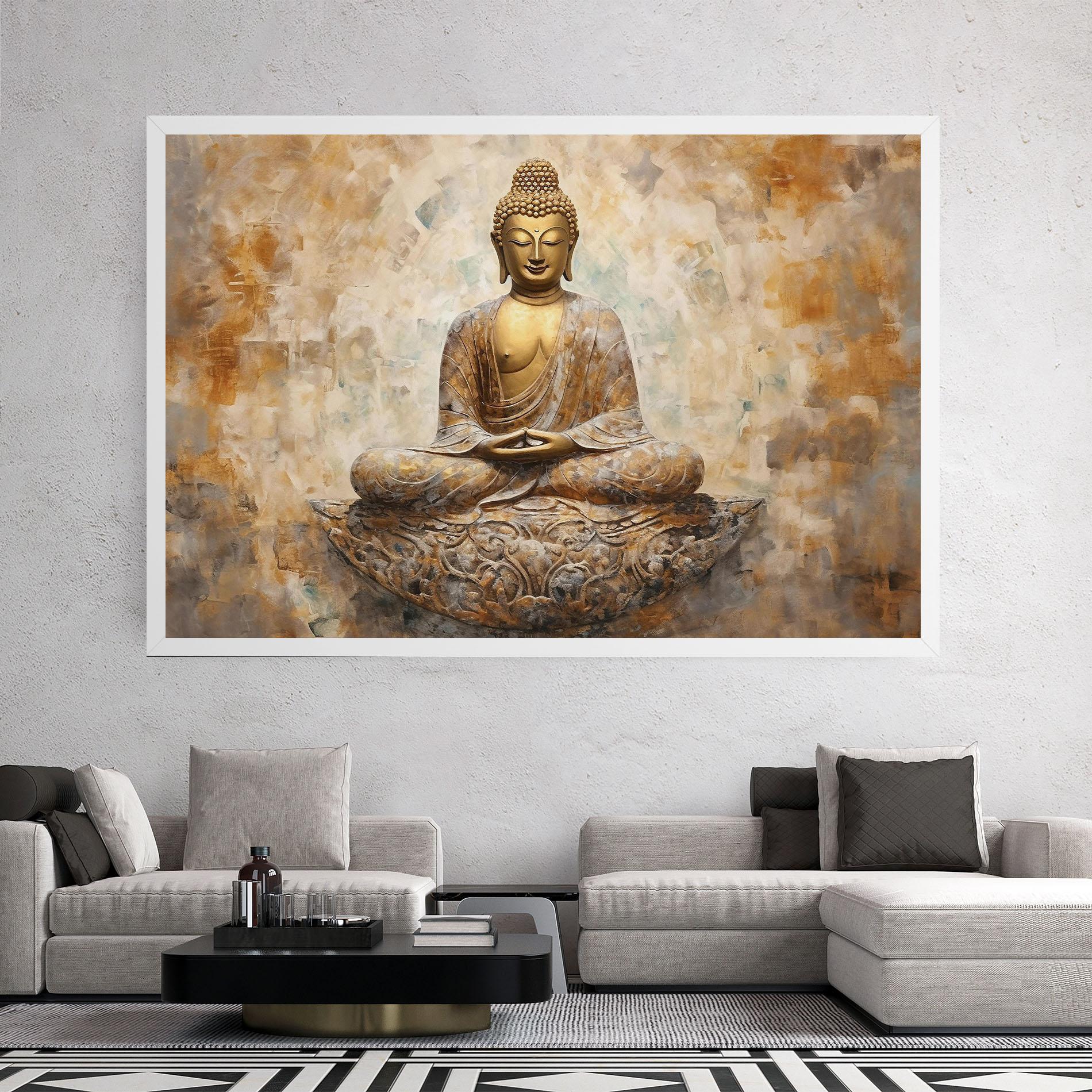 Vászonkép Cream Buddha Art mockup 2