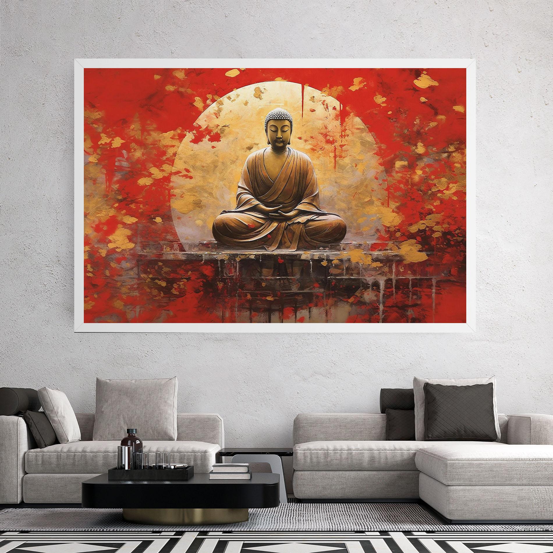 Vászonkép Gold Circle Buddha mockup 2