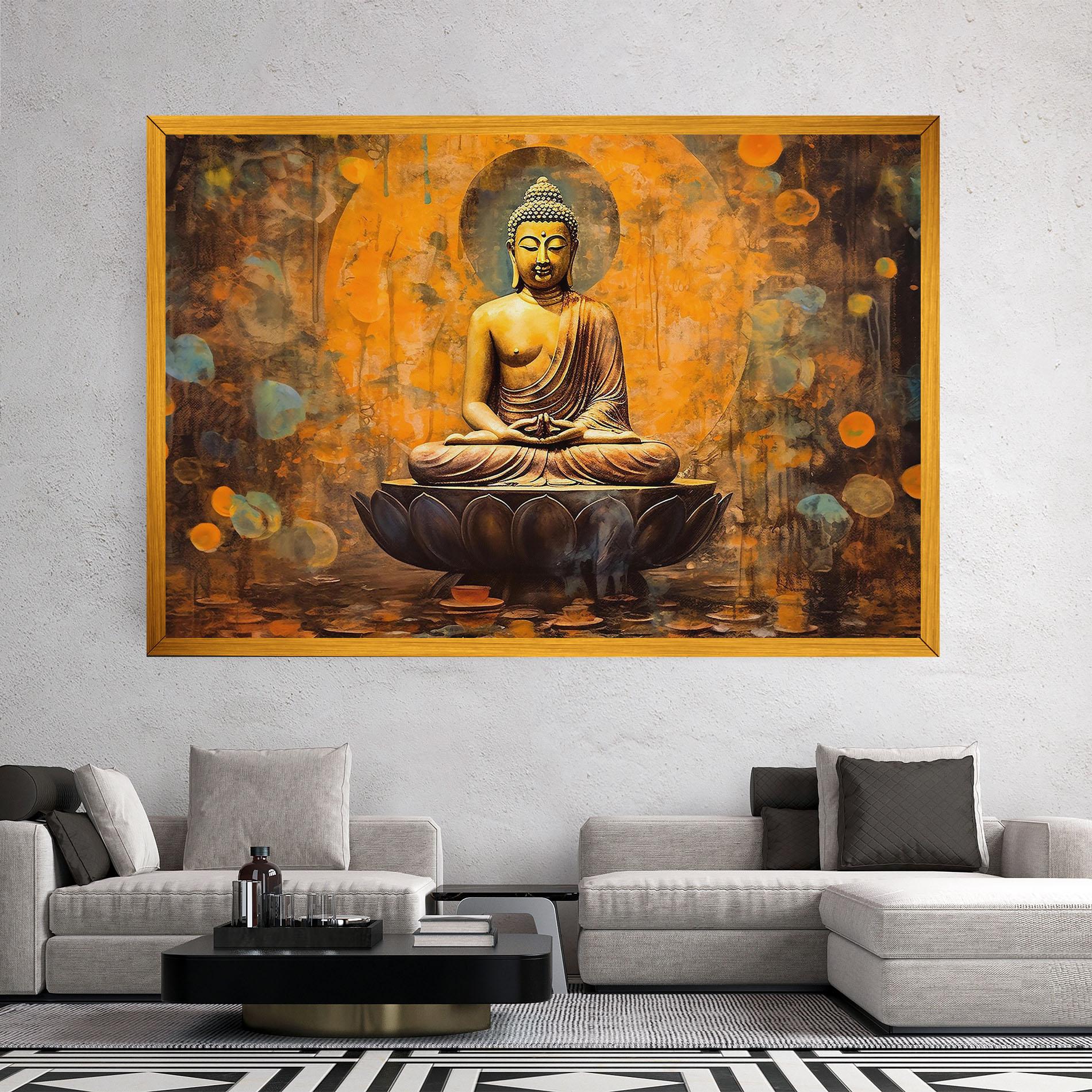 Vászonkép Buddha Floating Art mockup 2
