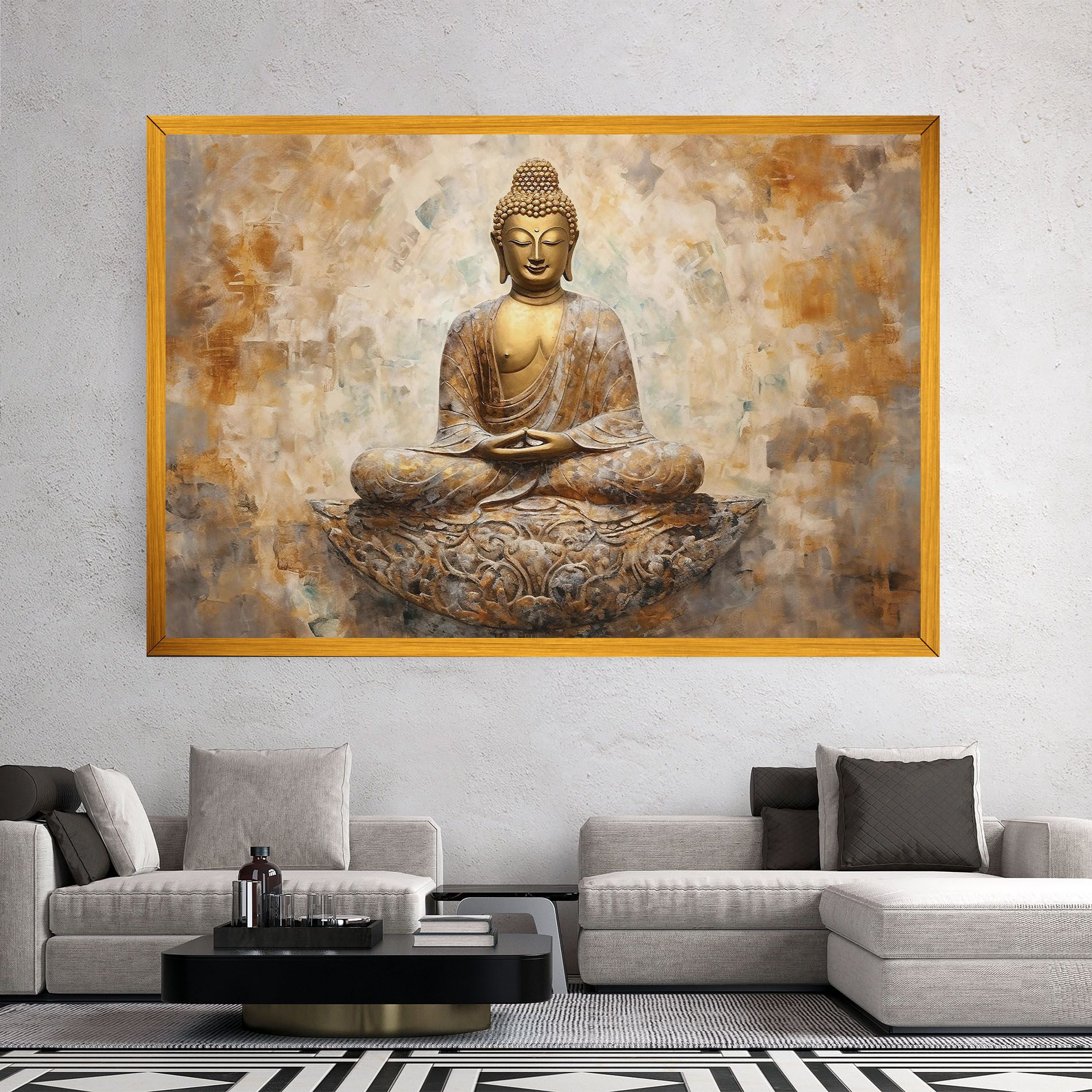 Cream Buddha Art mockup 2