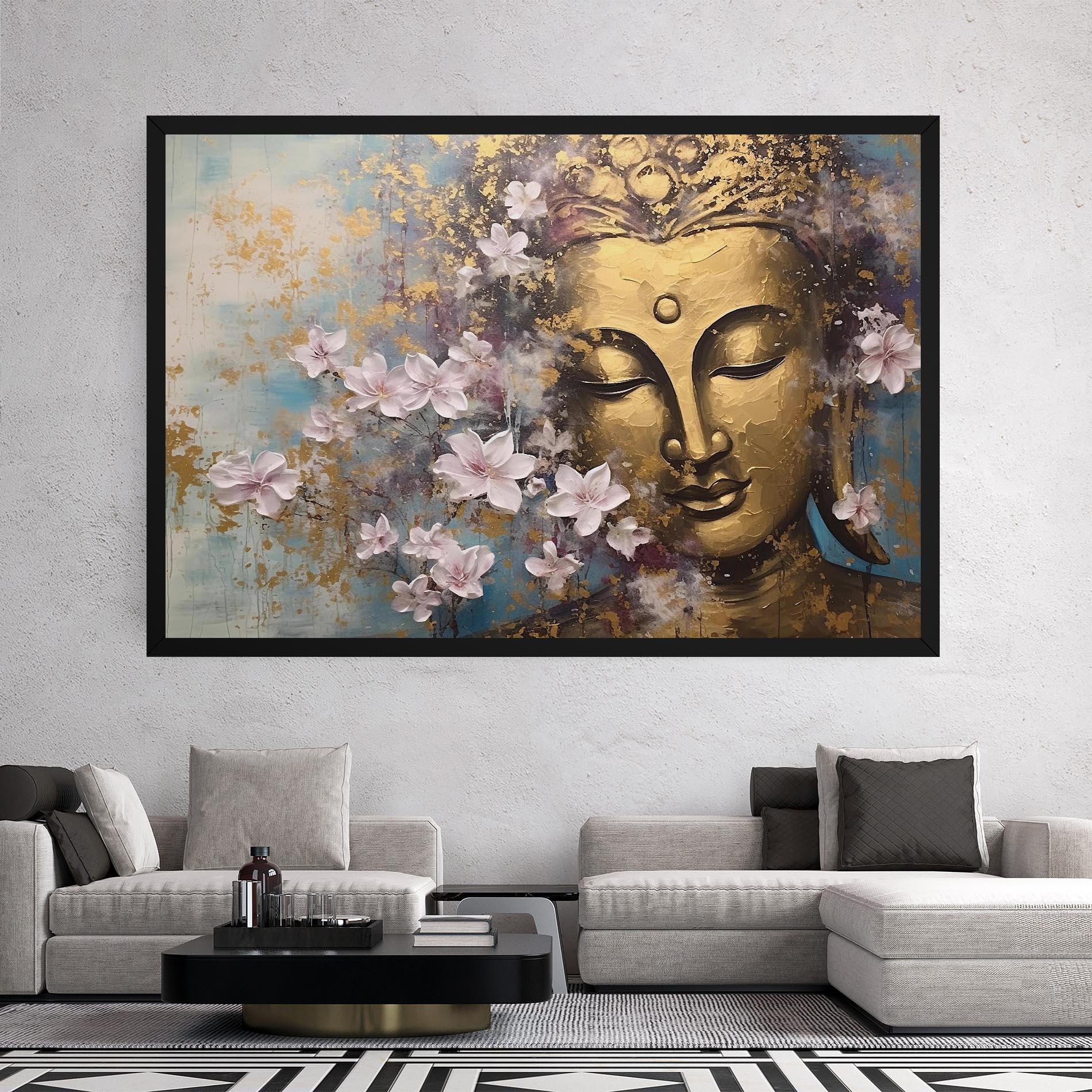 Vászonkép Abstract Buddha Plants mockup 2