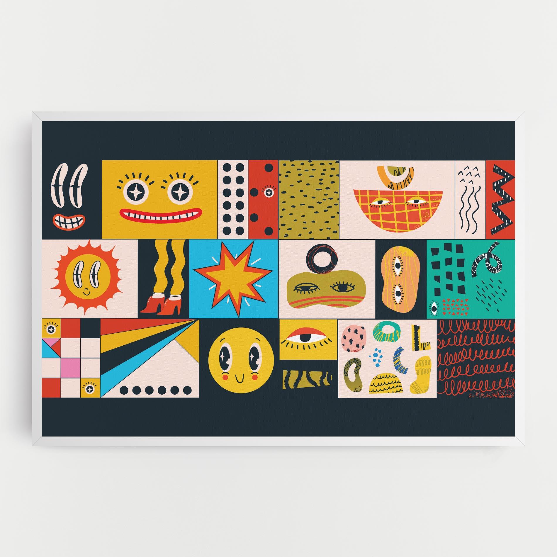 Vászonkép Cool Eye Shape mockup 0