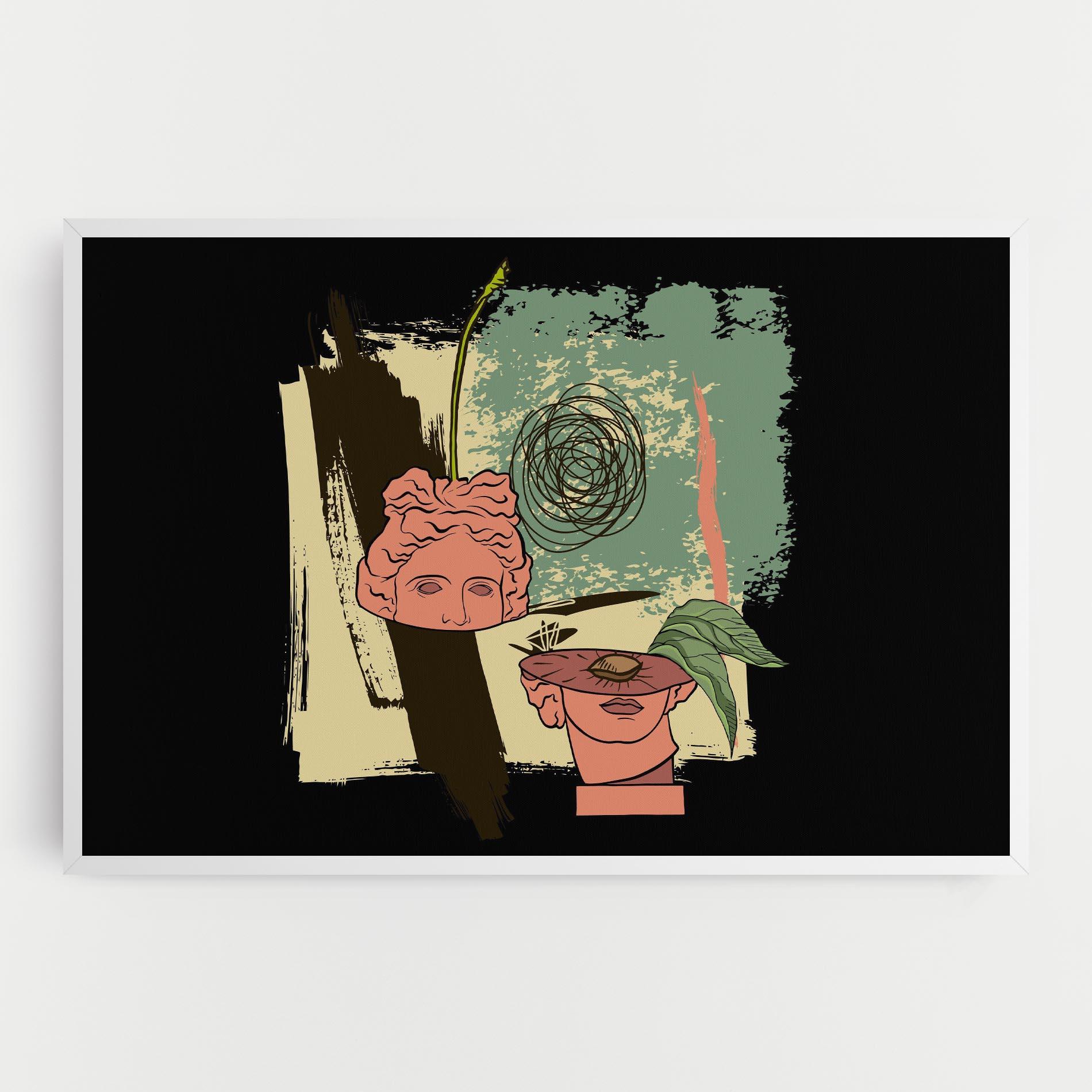 Vászonkép Statue Fruit mockup 0