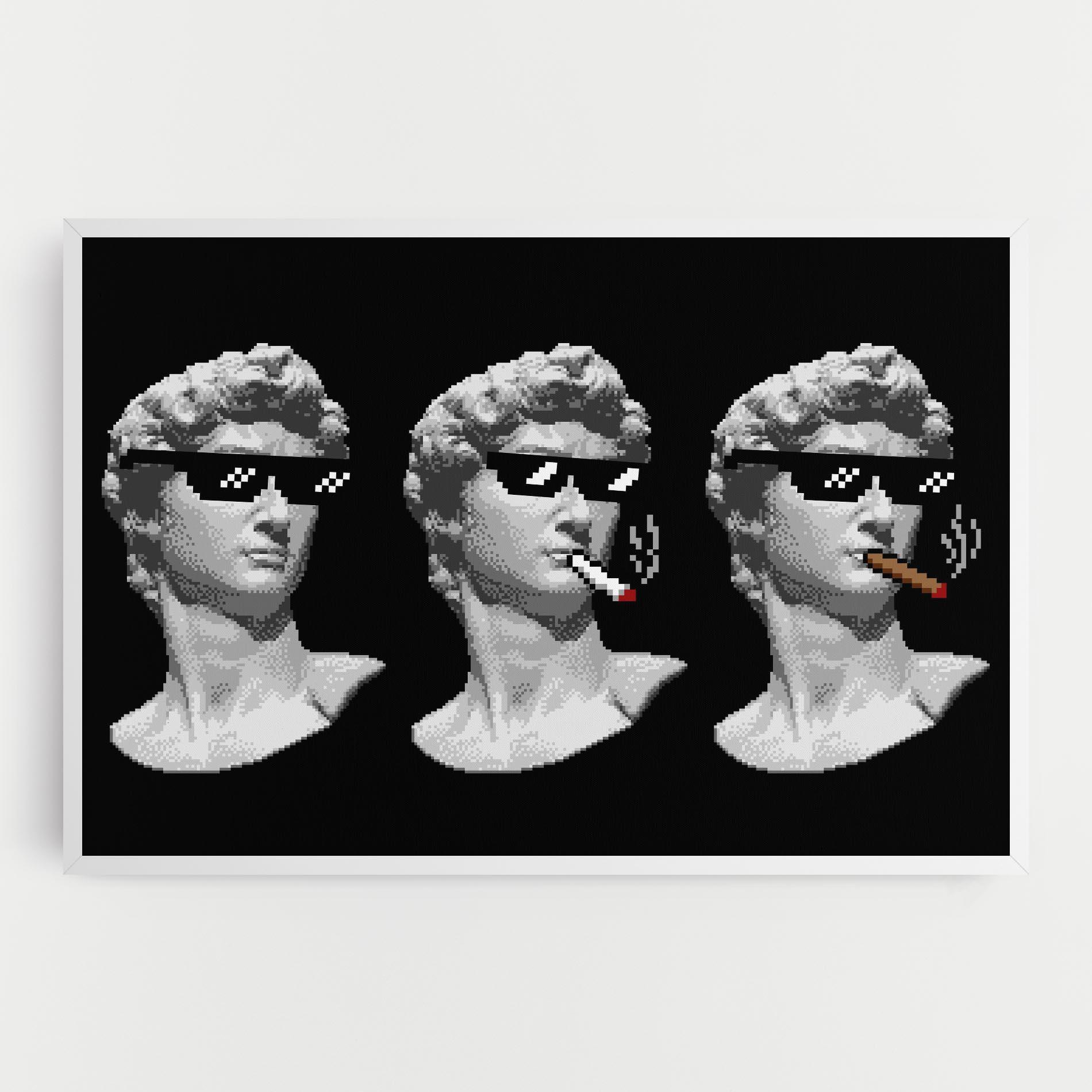 Vászonkép Statue Smoking mockup 0