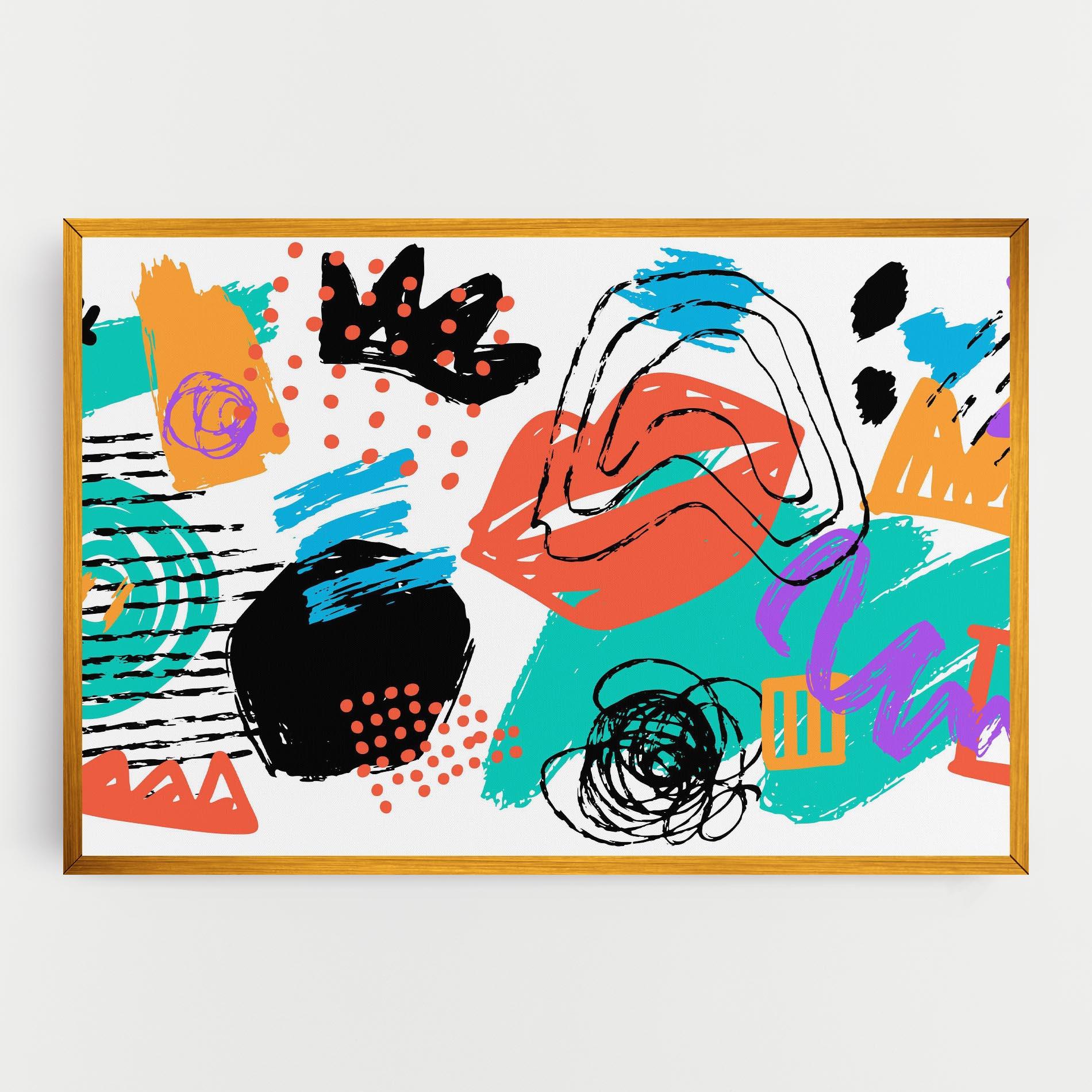 Vászonkép Drawing Collage Art mockup 0