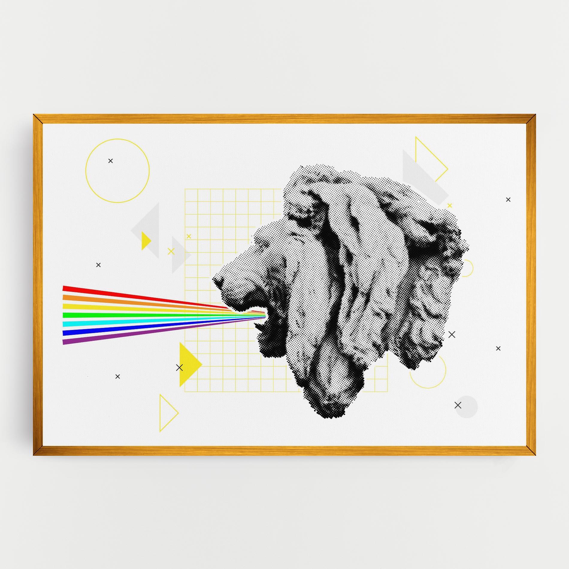 Vászonkép Lion Collage mockup 0