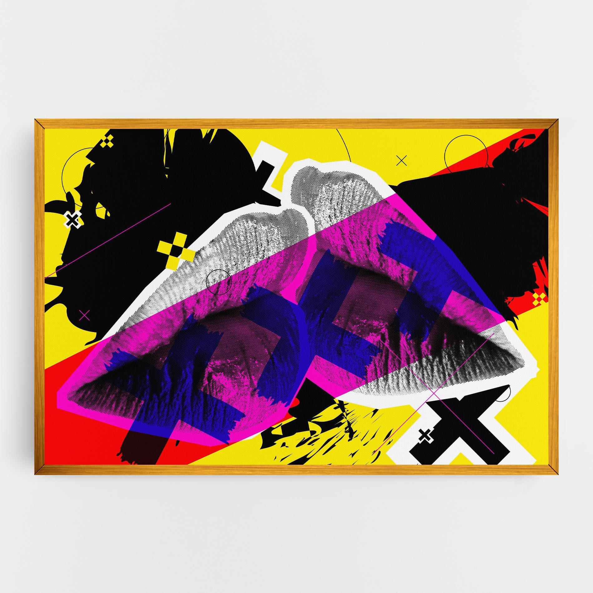 Vászonkép Lips Purple Light mockup 0