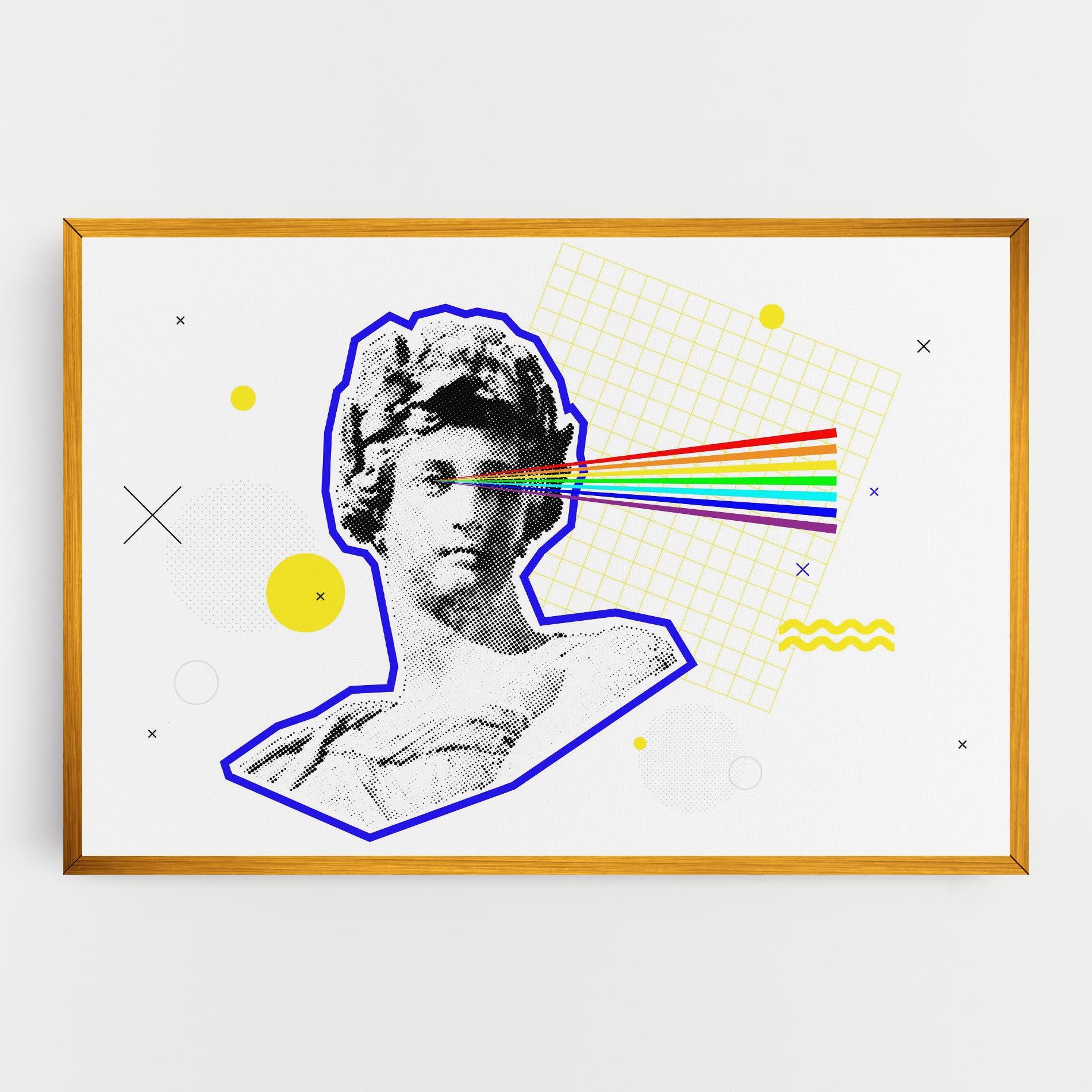 Vászonkép Rainbow Statue mockup 0