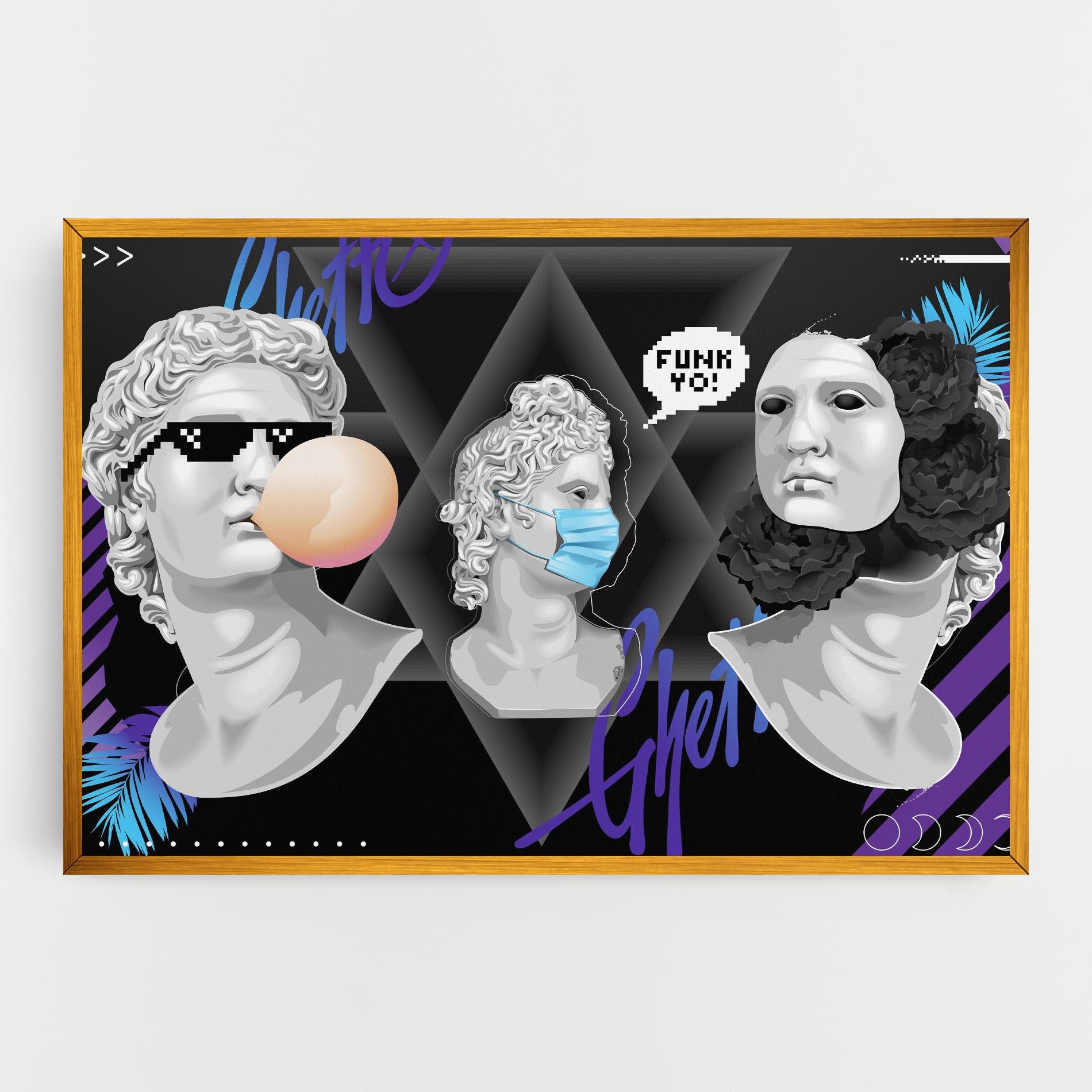 Vászonkép Statue Mask mockup 0