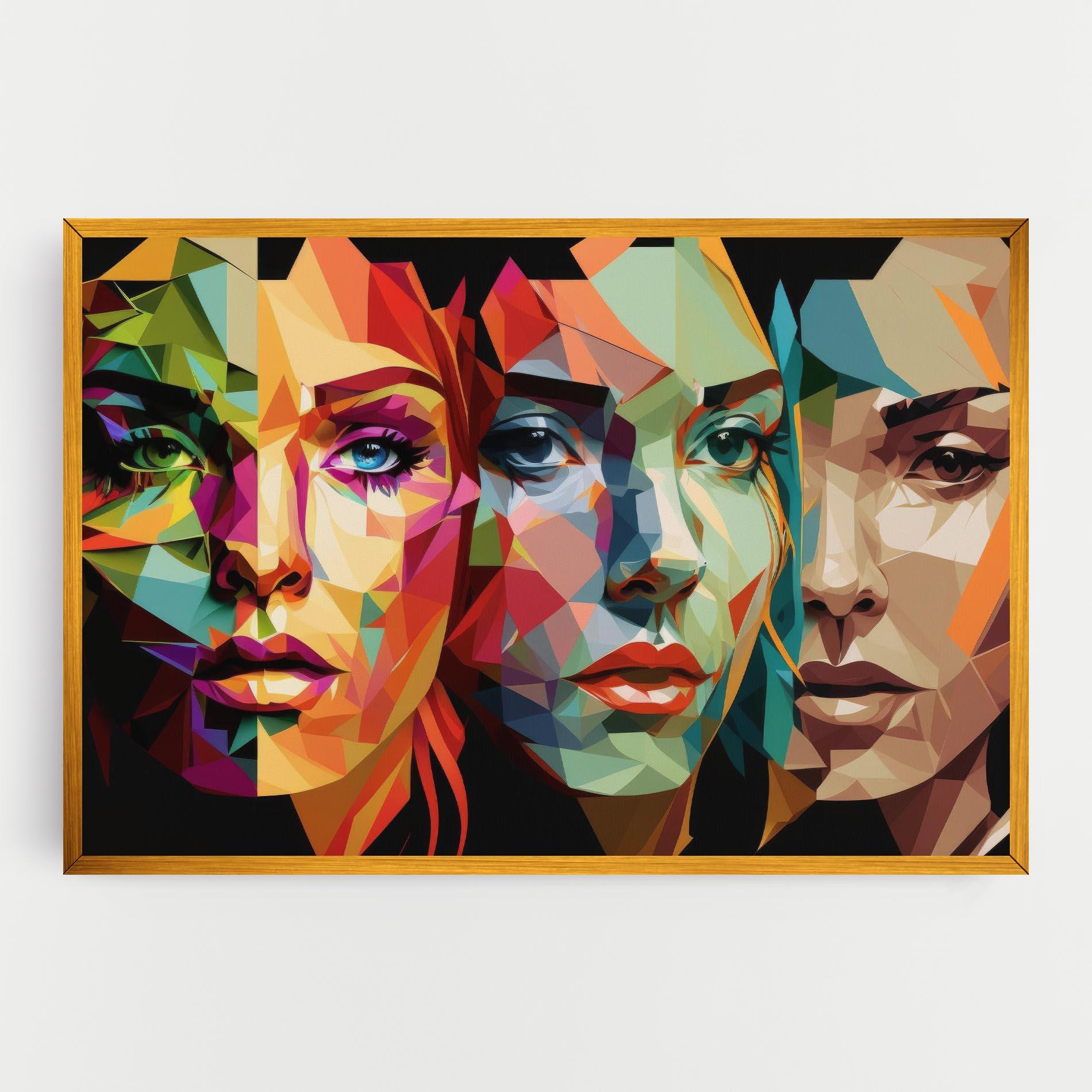 Vászonkép Women Face Collage mockup 0
