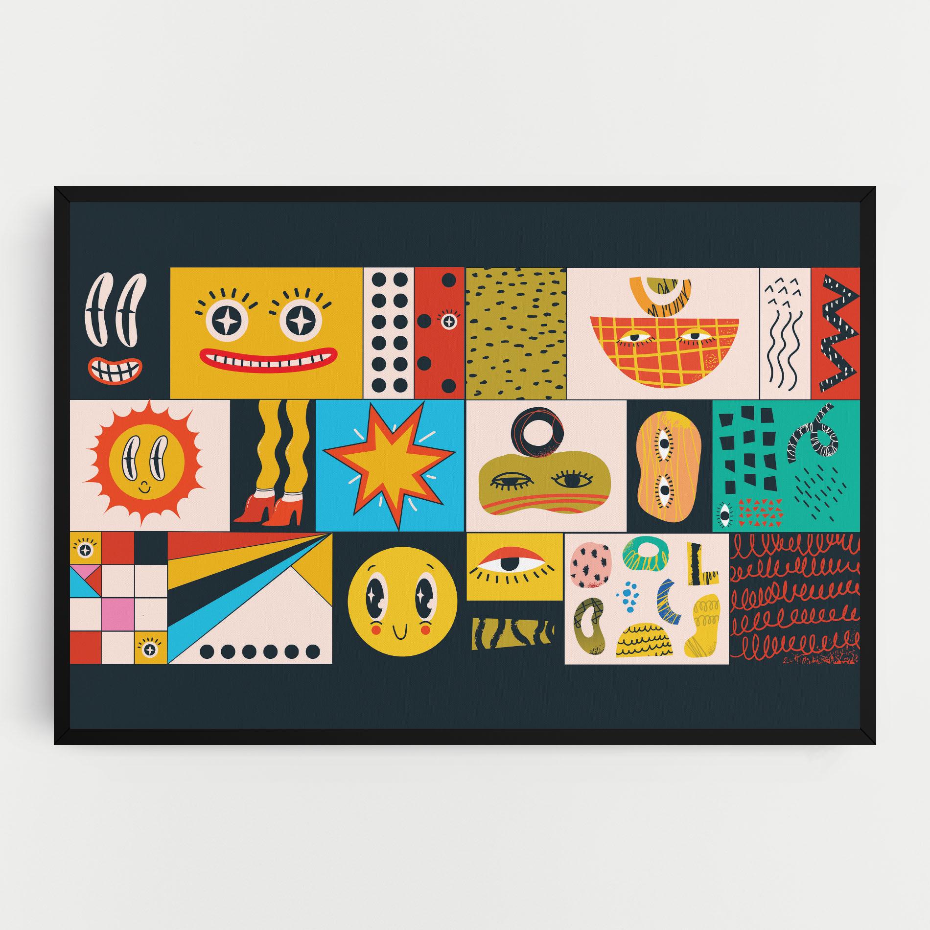 Vászonkép Cool Eye Shape mockup 0