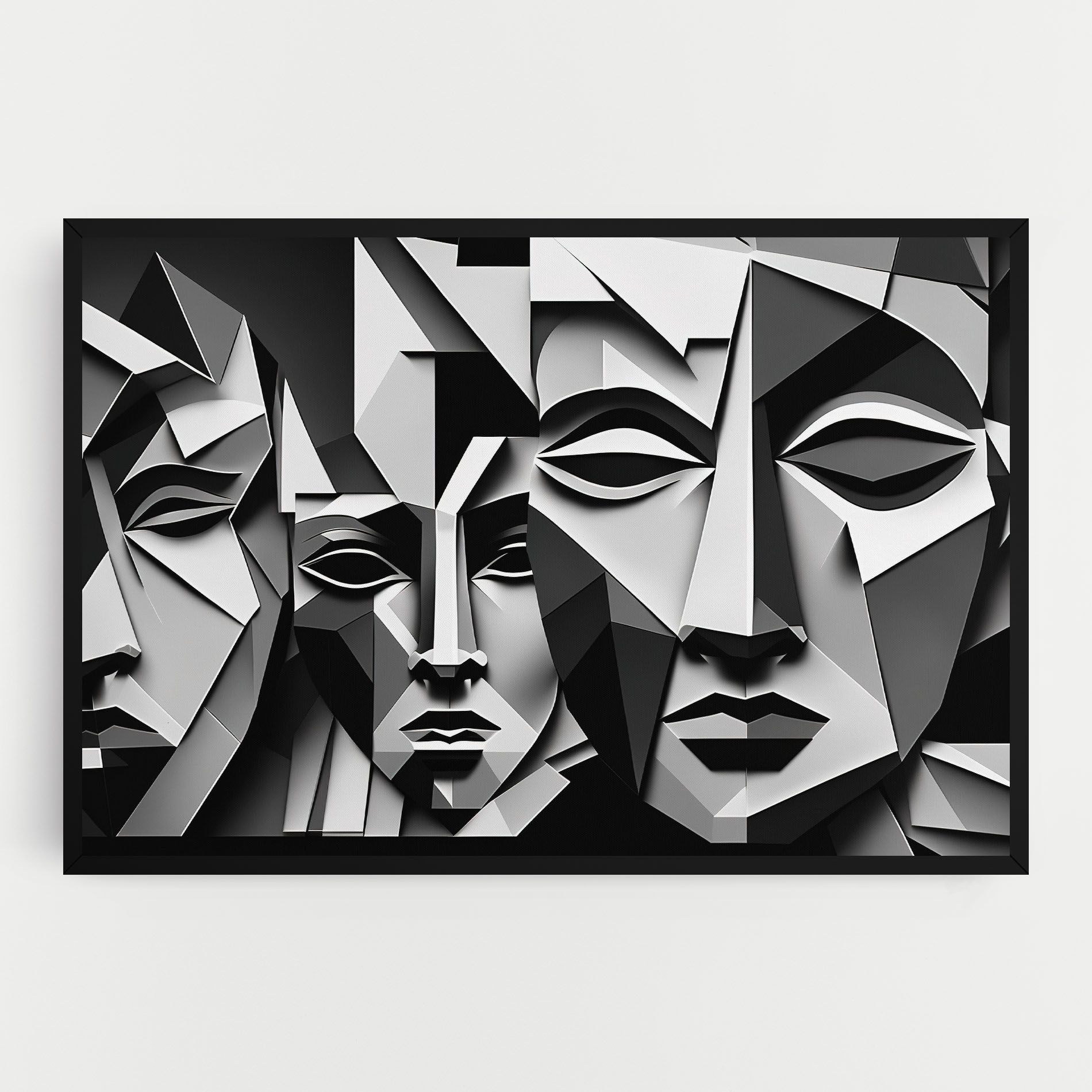 Grey Faces Collage mockup 0